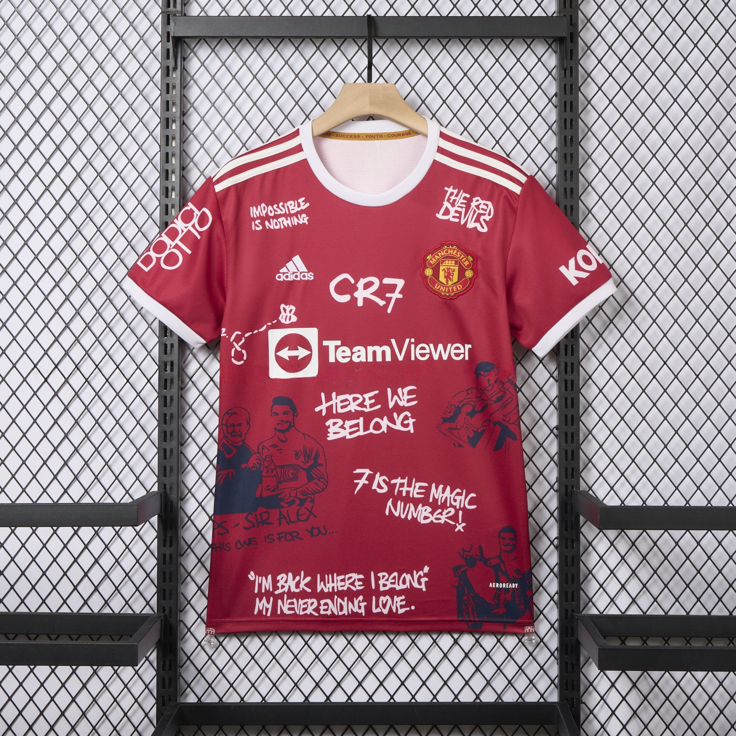 Manchester United Retro 21-22 Home Ronaldo Graffiti Edition Special Edition Jersey - ReplicasJersey