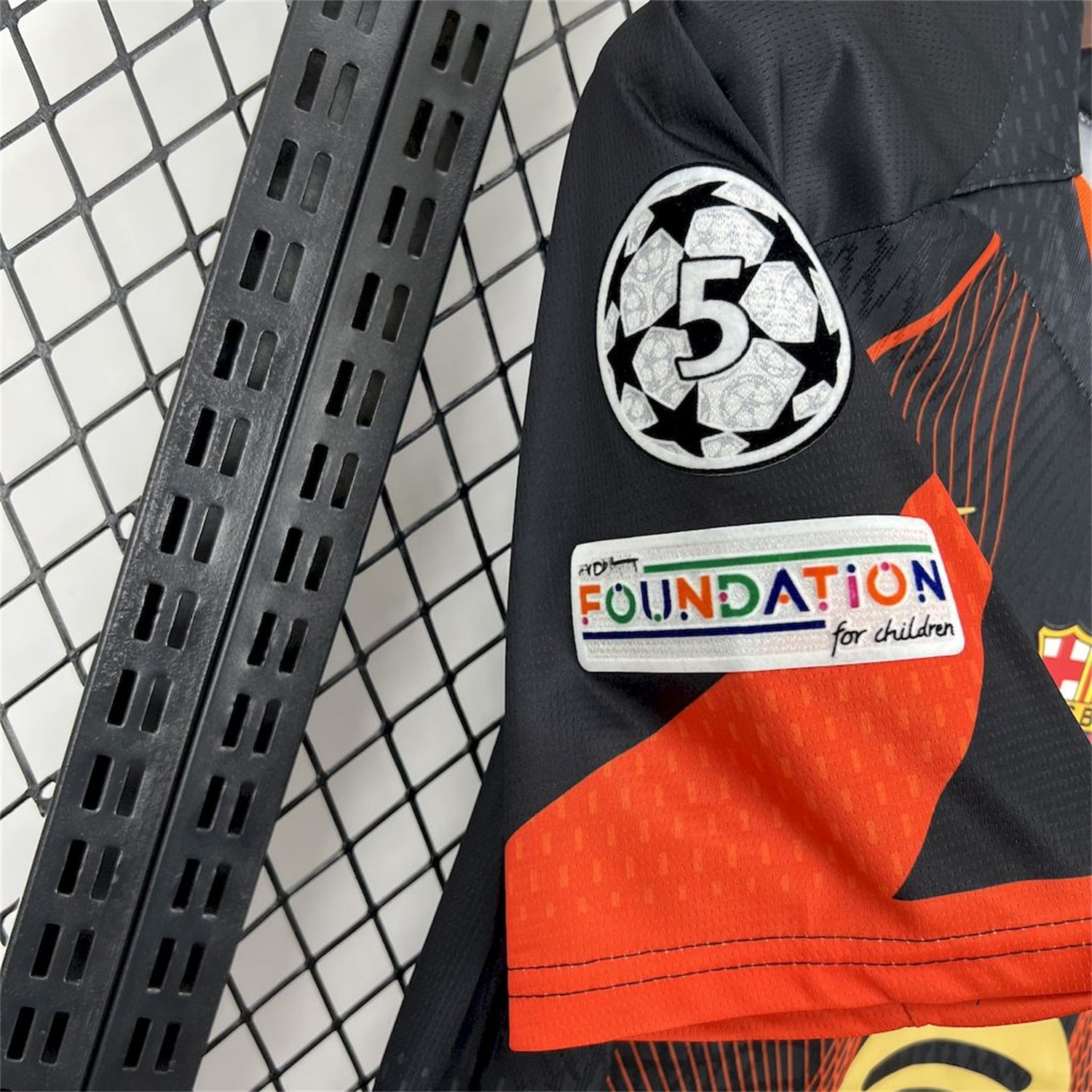 B.A.R.S.A 25-26 T90 Orange Lines Black Special Jersey - Fans Version - ReplicasJersey