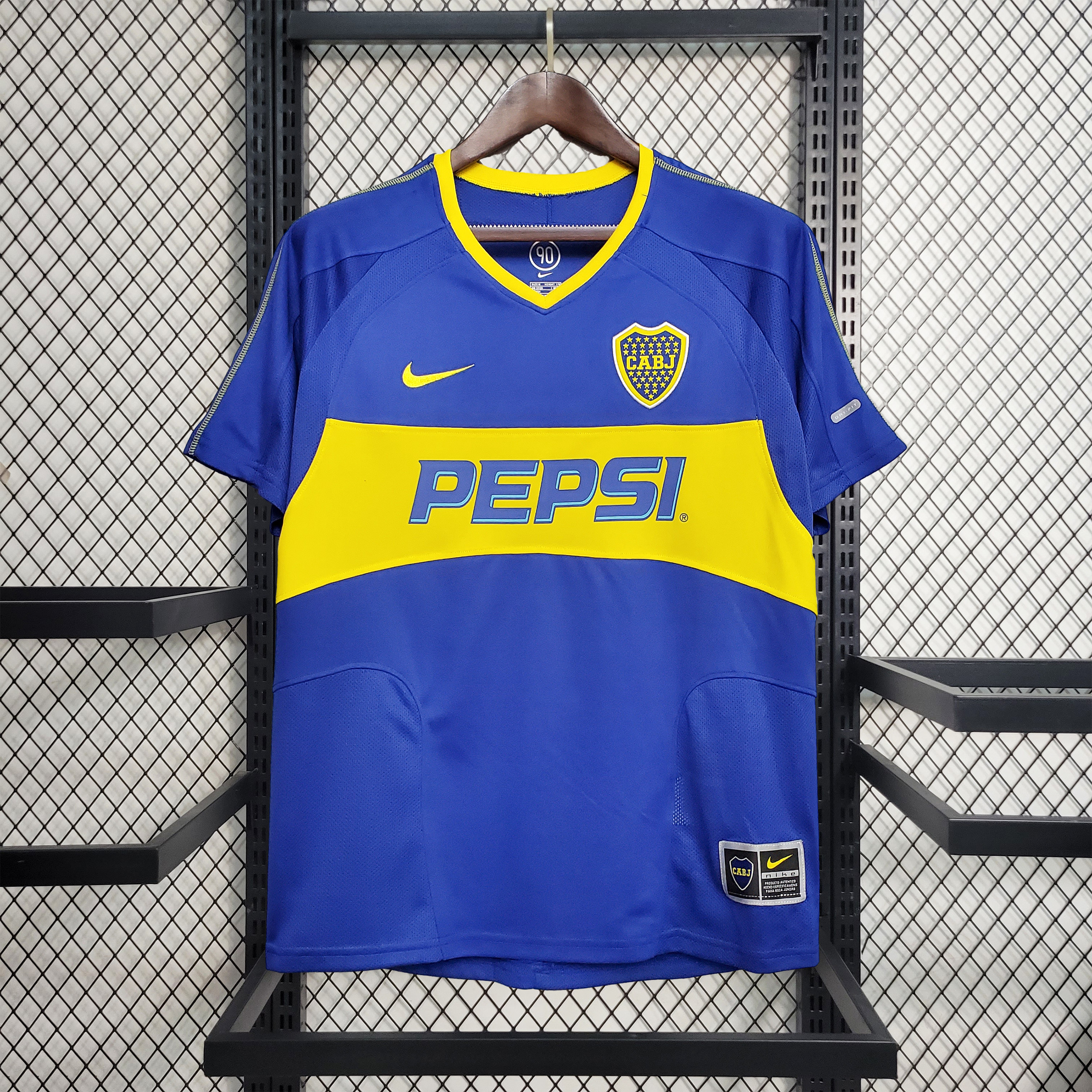 Retro Boca Juniors 2003-04 Home Stadium Jersey - ReplicasJersey