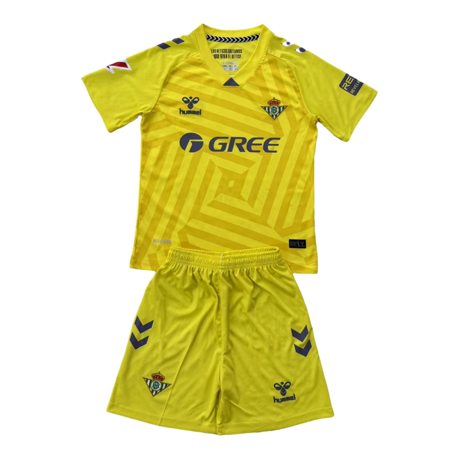 Real Betis 25-26 Yellow Goalkeeper Men's Adult Jersey Set - Fans Version - ReplicasJersey