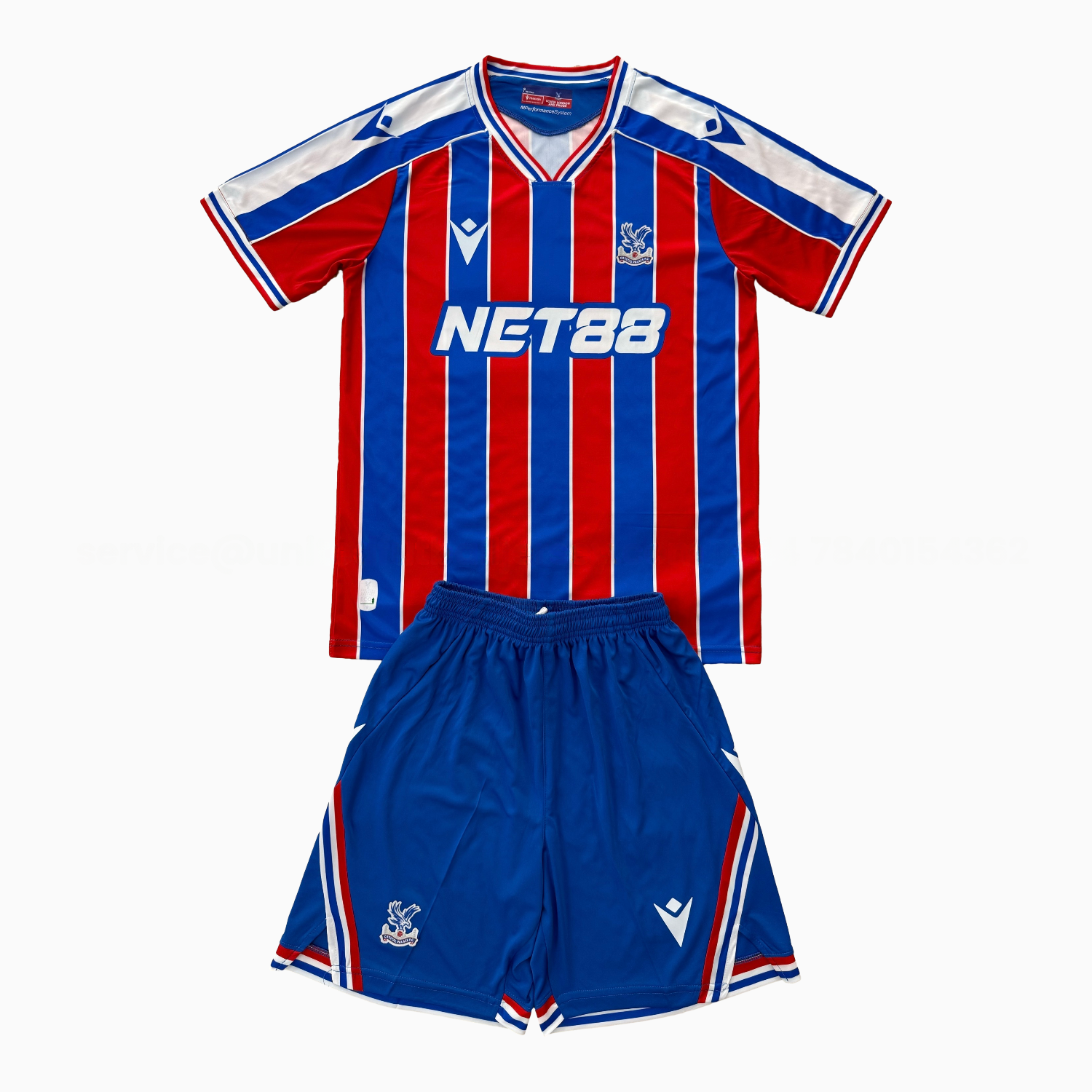 Crystal Palace 25-26 Home Men's Adult Jersey Set - Fans Version - ReplicasJersey