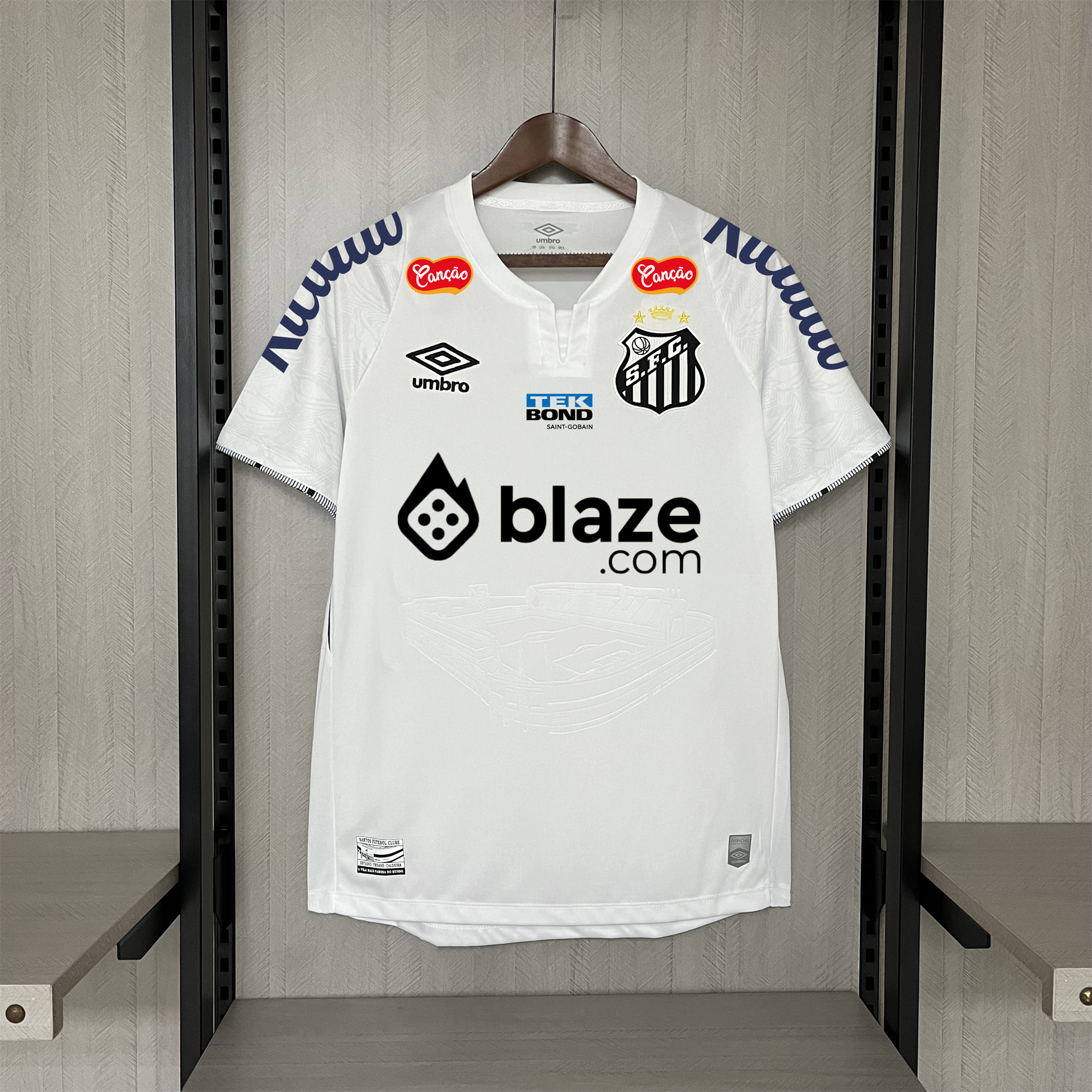 Santos 24-25 Home Jersey with Sponsors - Fans Version - ReplicasJersey