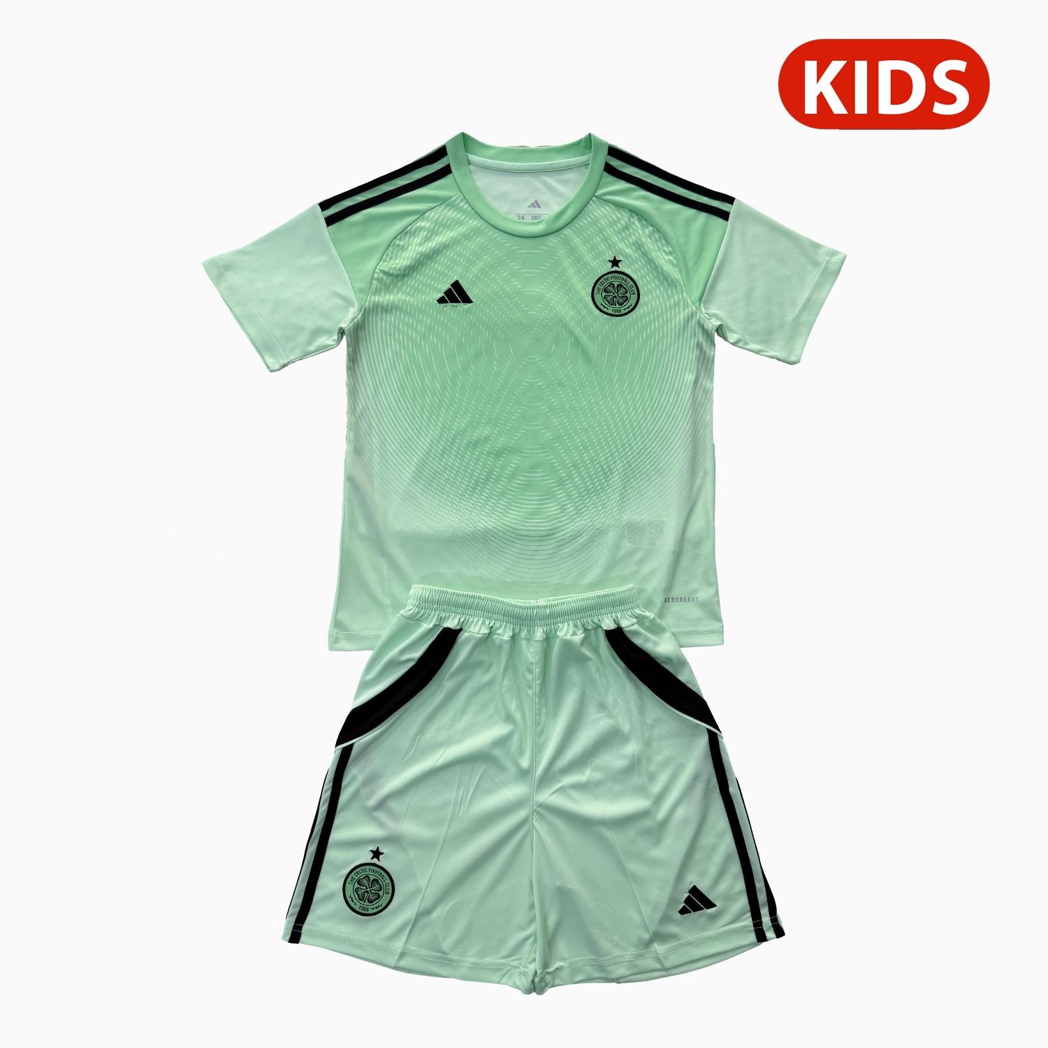 Celtic 25-26 Green Goalkeeper Kids Kit - ReplicasJersey