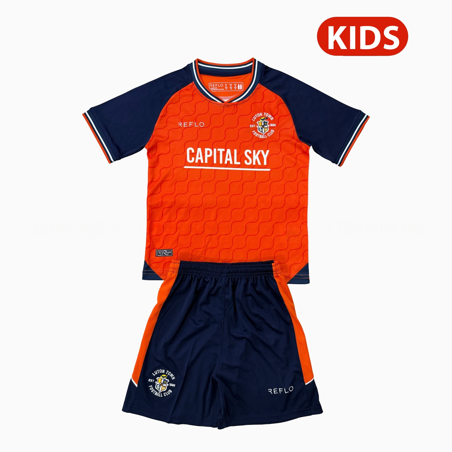 Luton Town 25-26 Home Kids Kit - ReplicasJersey
