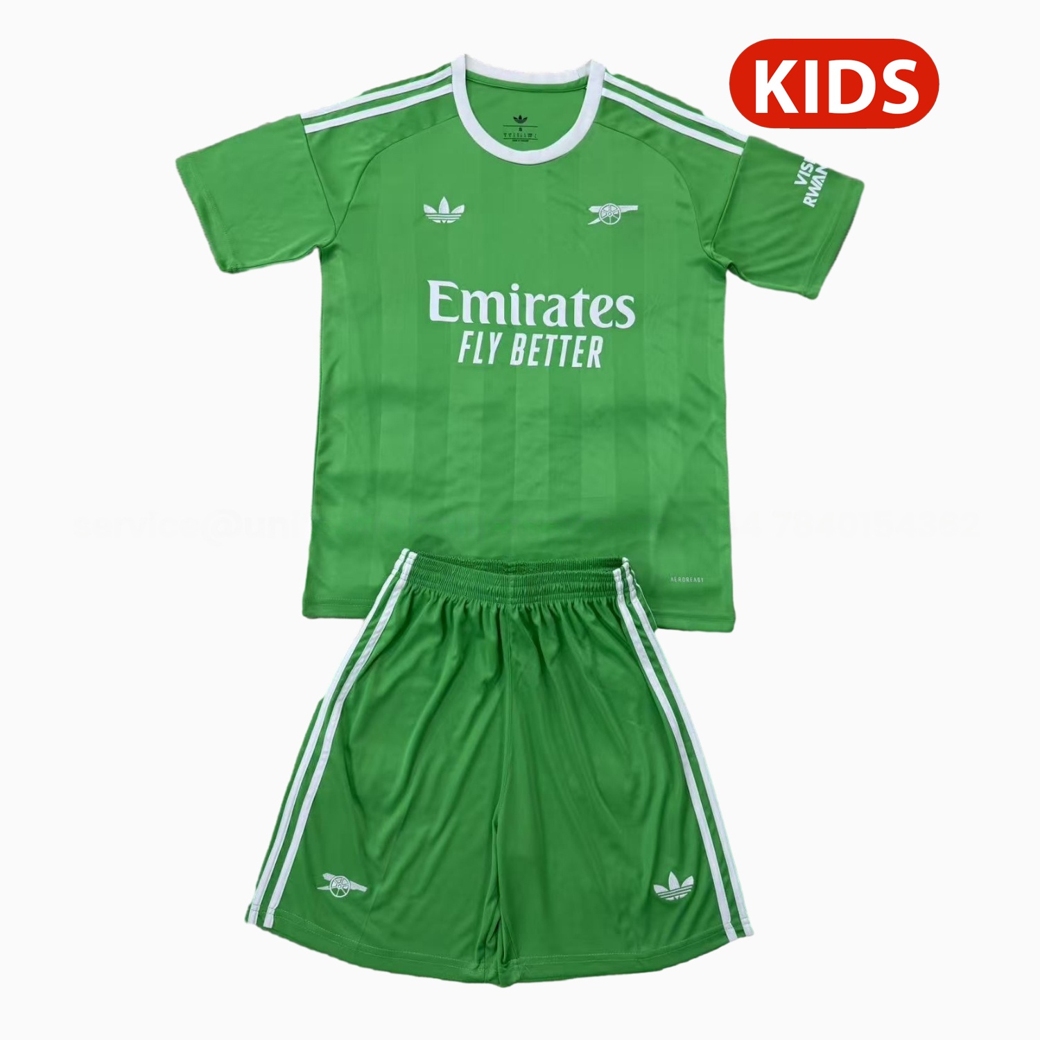 Arsenal 25-26 Green Goalkeeper Kids Kit - ReplicasJersey