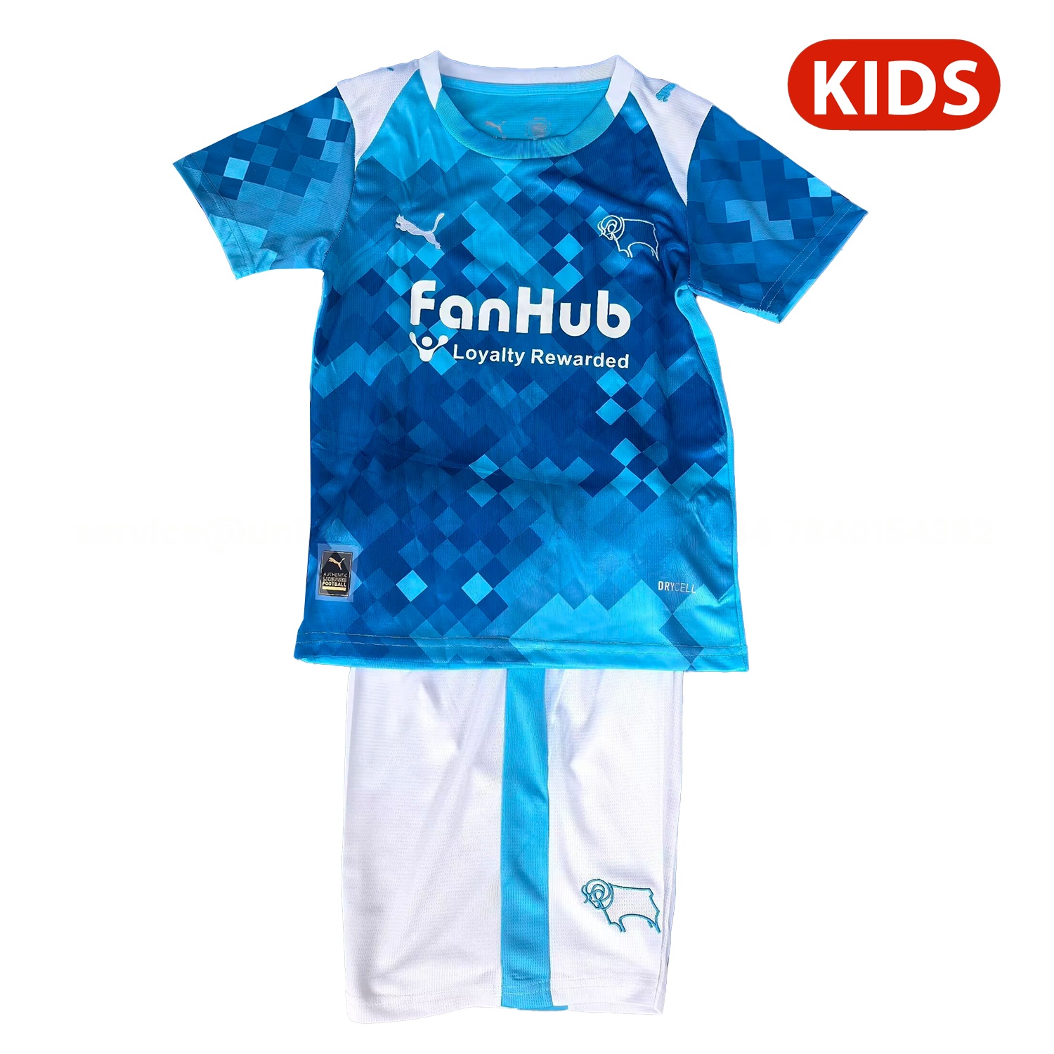 Derby County 25-26 Third Blue Kids Kit - ReplicasJersey