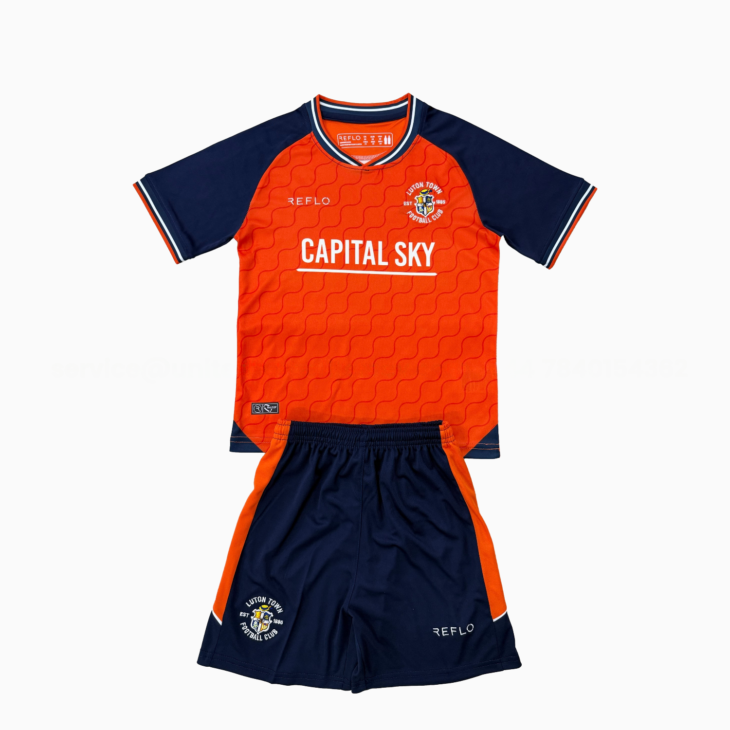 Luton Town 25-26 Home Men's Adult Jersey Set - Fans Version - ReplicasJersey