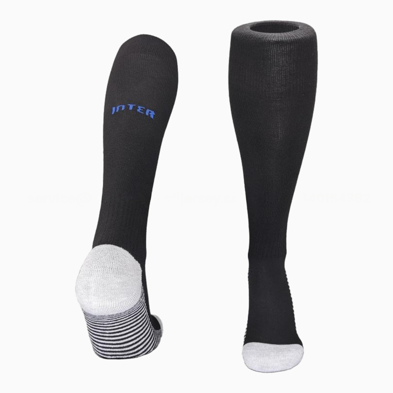 Inter Milan 25-26 Home Socks - Black & Blue Logo - ReplicasJersey