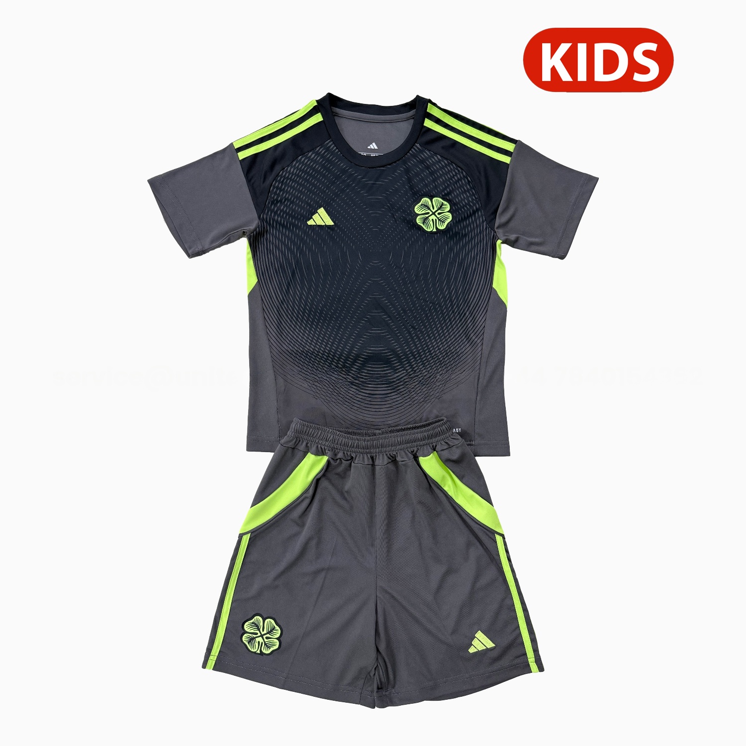 Celtic 25-26 Black Goalkeeper Kids Kit - ReplicasJersey
