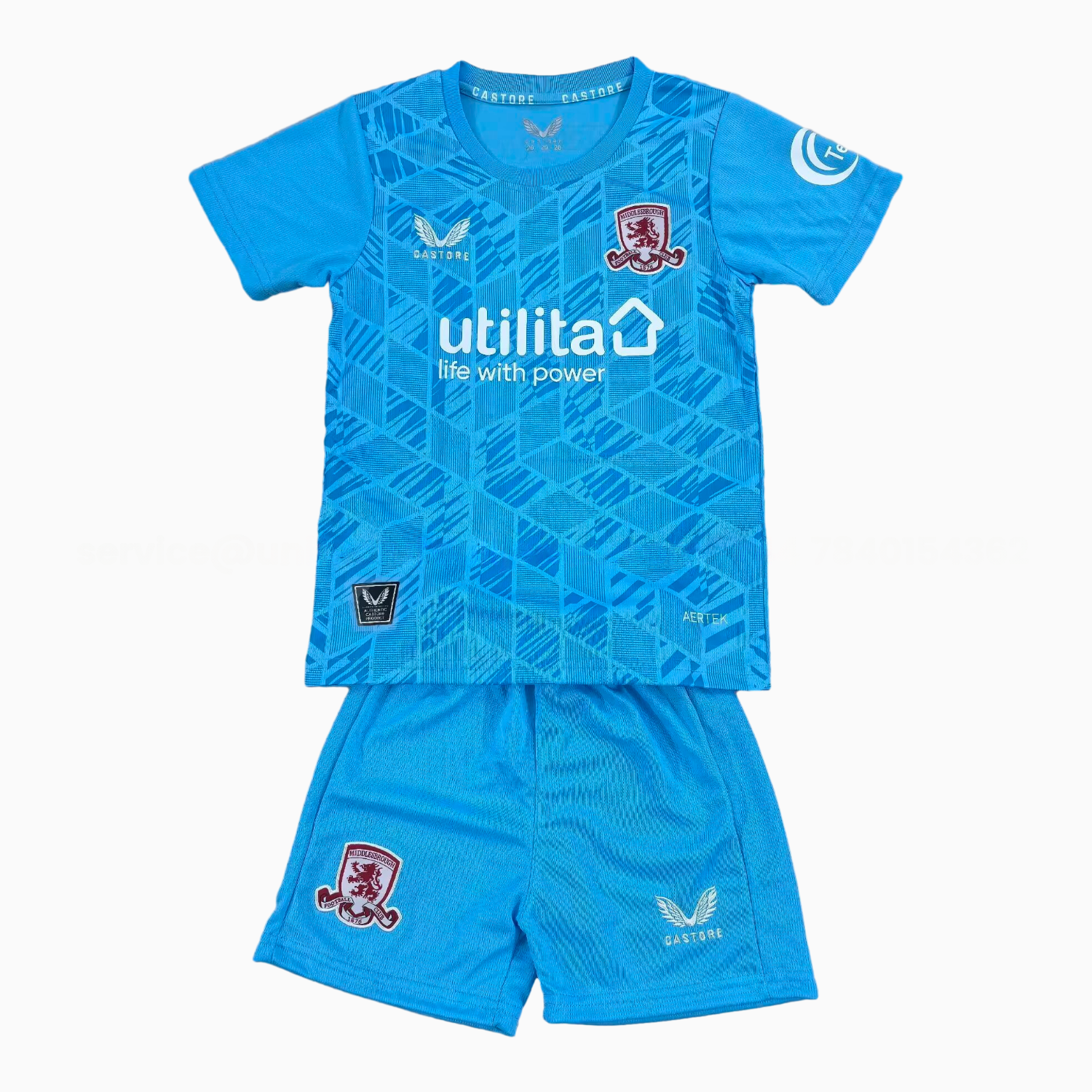 Middlesbrough 25-26 Third Blue Kids Kit - ReplicasJersey