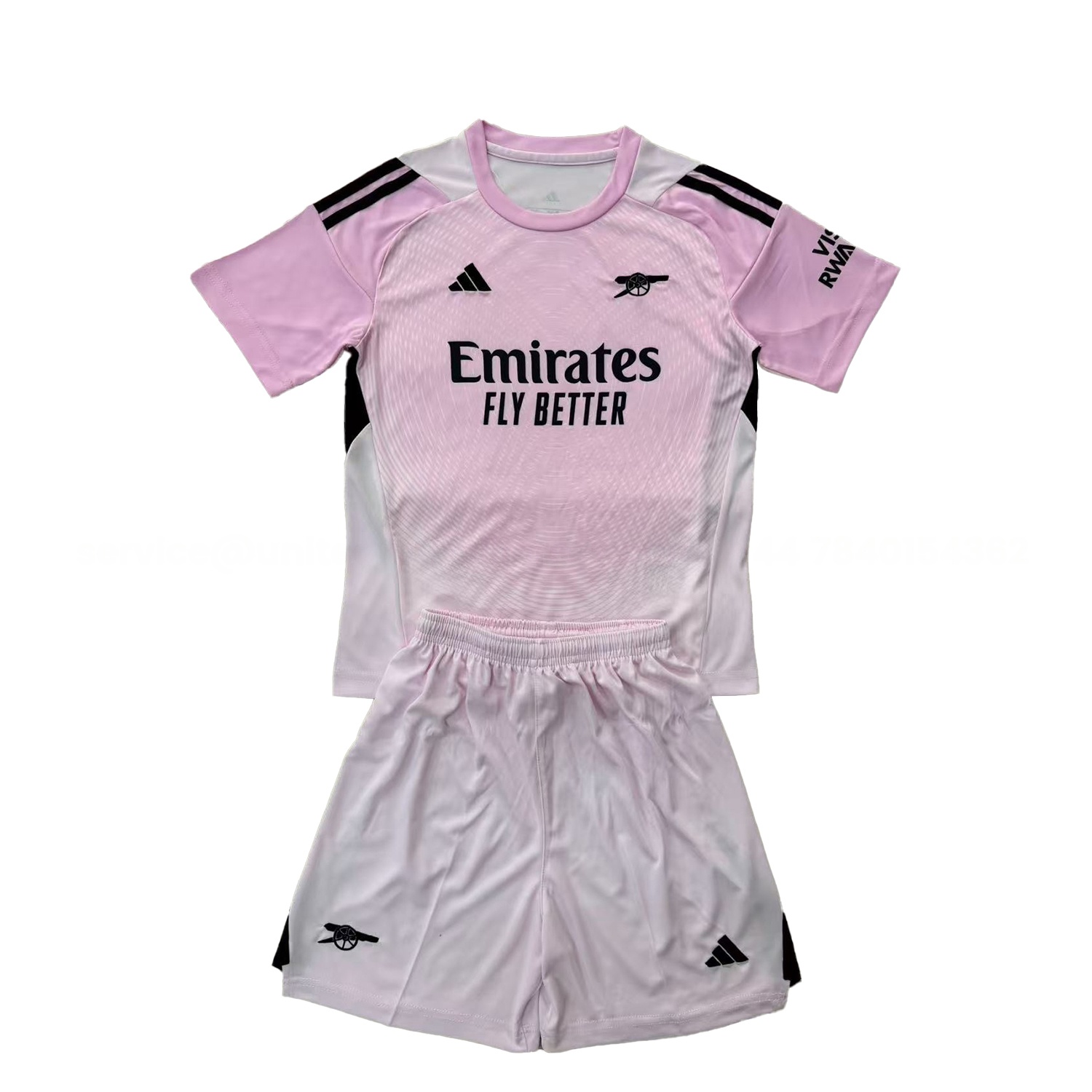 Arsenal 25-26 Light Pink Home Men's Adult Jersey Set - Fans Version - ReplicasJersey