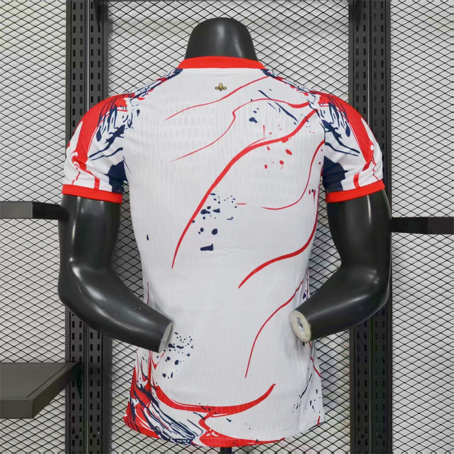 Paris Saint-Germain PSG 25-26 Red And Blue Lines White Special Jersey - Player Version - ReplicasJersey