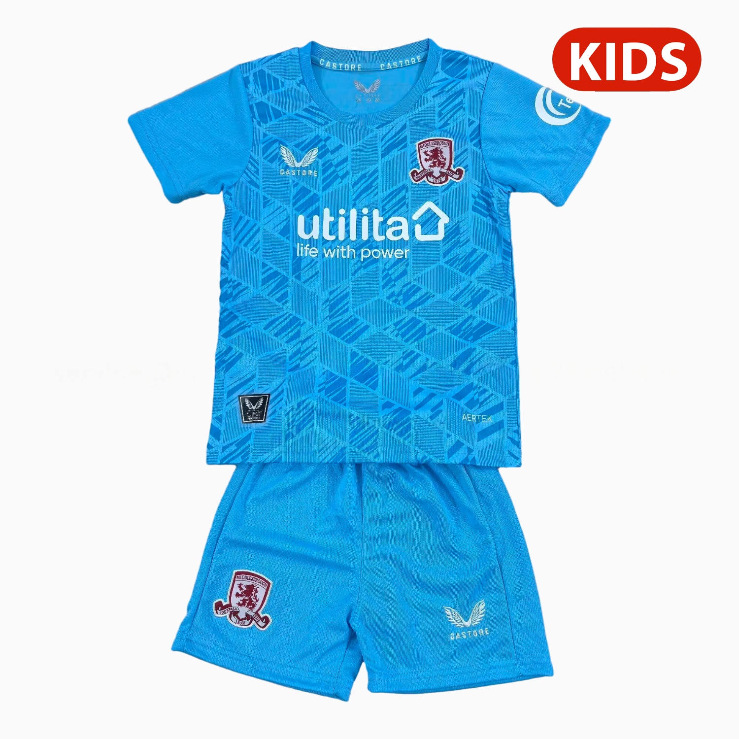 Middlesbrough 25-26 Third Blue Kids Kit - ReplicasJersey