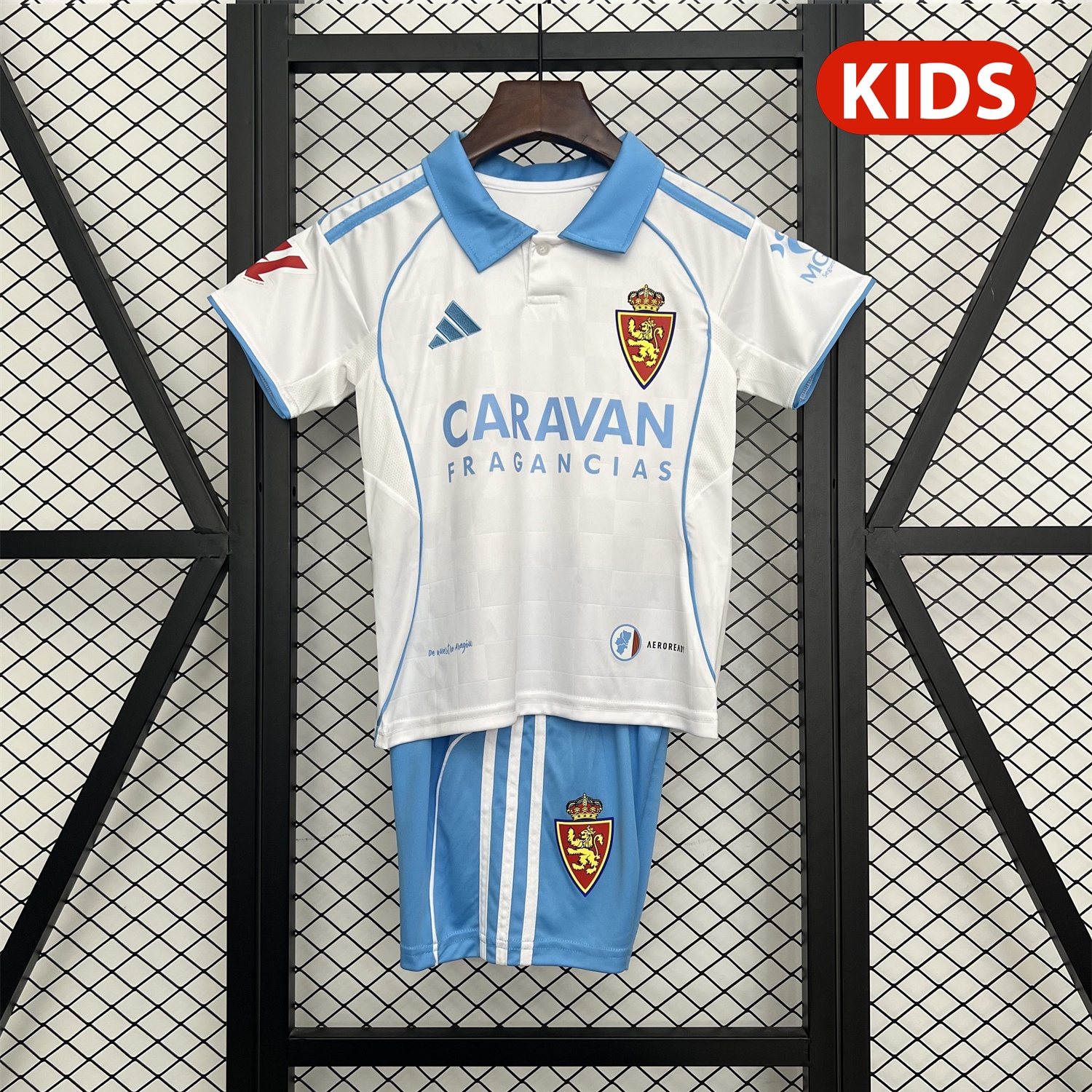 Real Zaragoza 25-26 Home Kids Kit - ReplicasJersey