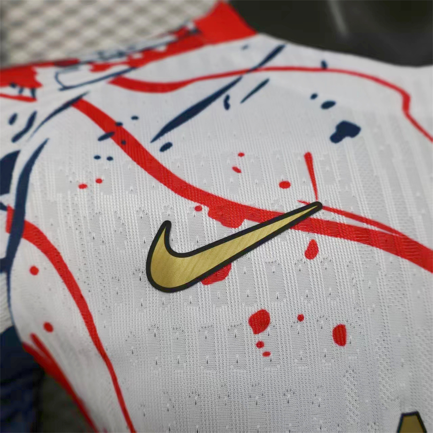Paris Saint-Germain PSG 25-26 Red And Blue Lines White Special Jersey - Player Version - ReplicasJersey
