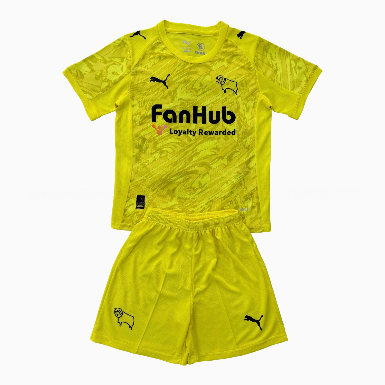 Derby County 25-26 Yellow Goalkeeper Men's Adult Jersey Set - Fans Version - ReplicasJersey