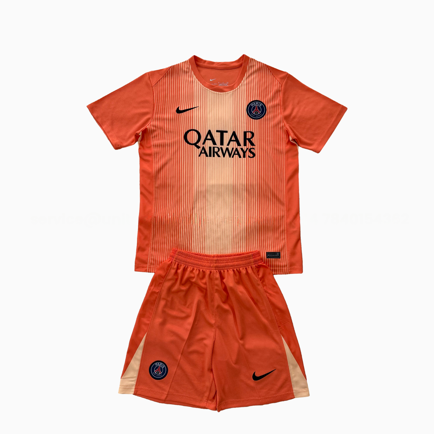 Paris Saint-Germain PSG 25-26 Orange Goalkeeper Men's Adult Jersey Set - Fans Version - ReplicasJersey