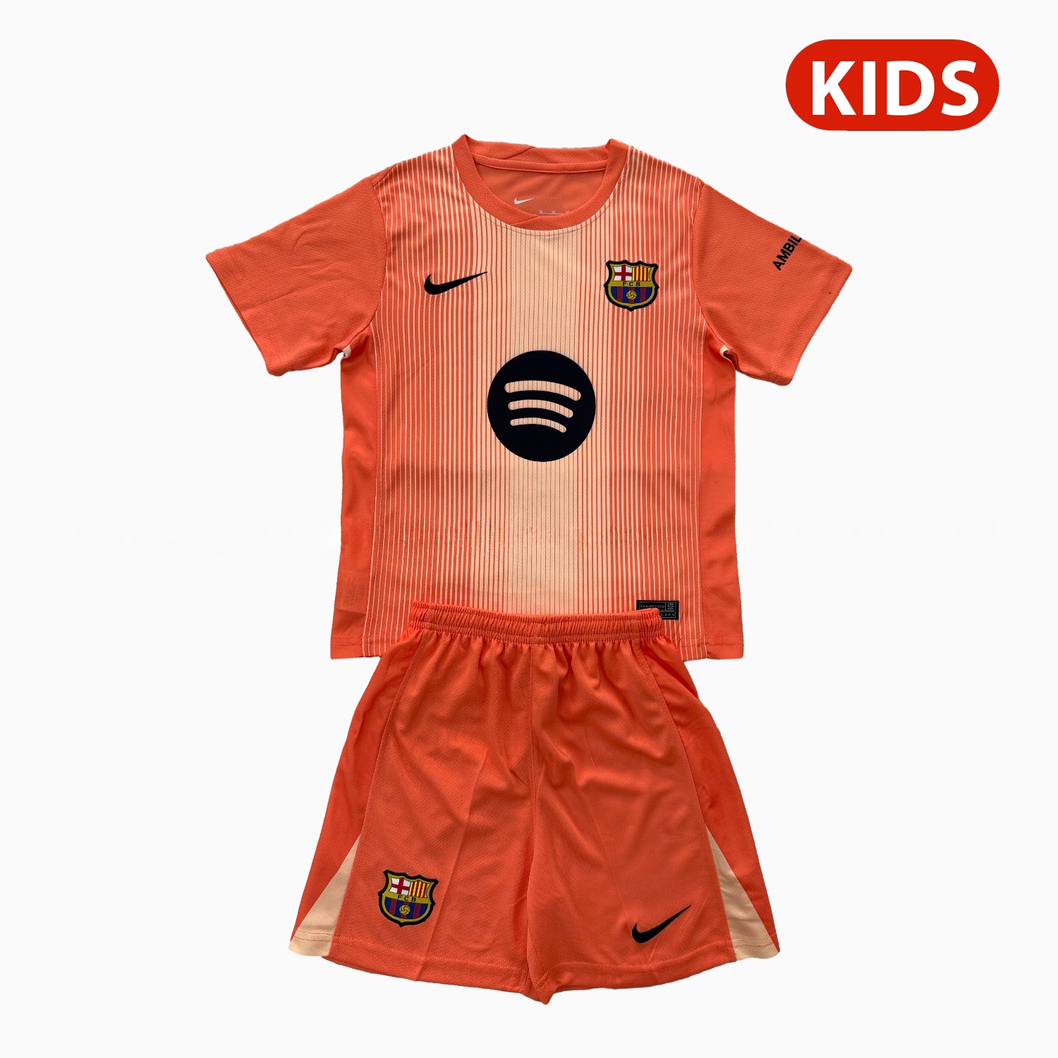Barcelona 25-26 Orange Goalkeeper Kids Kit - ReplicasJersey