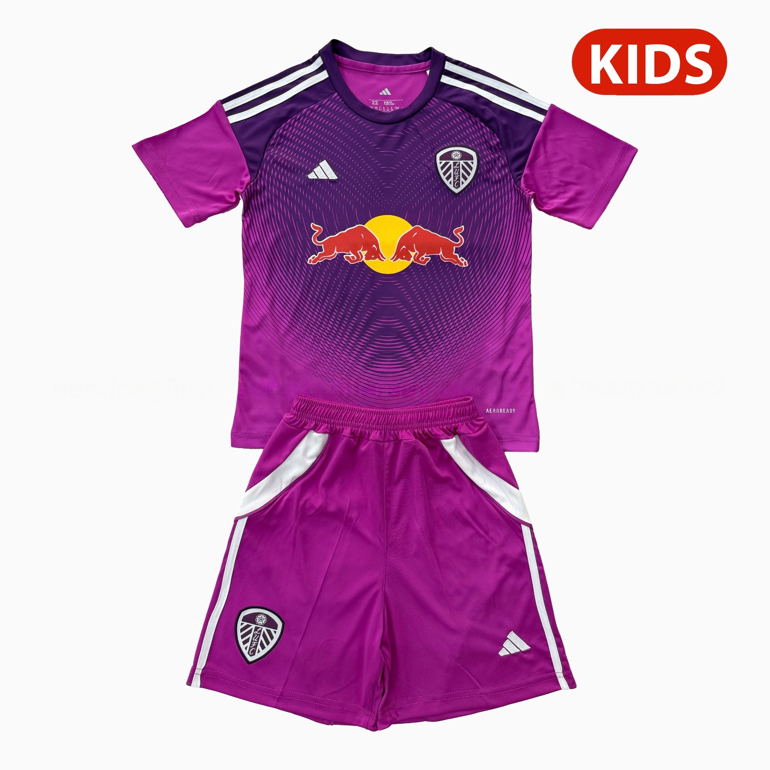 Leeds United 25-26 Purple Goalkeeper Kids Kit - ReplicasJersey