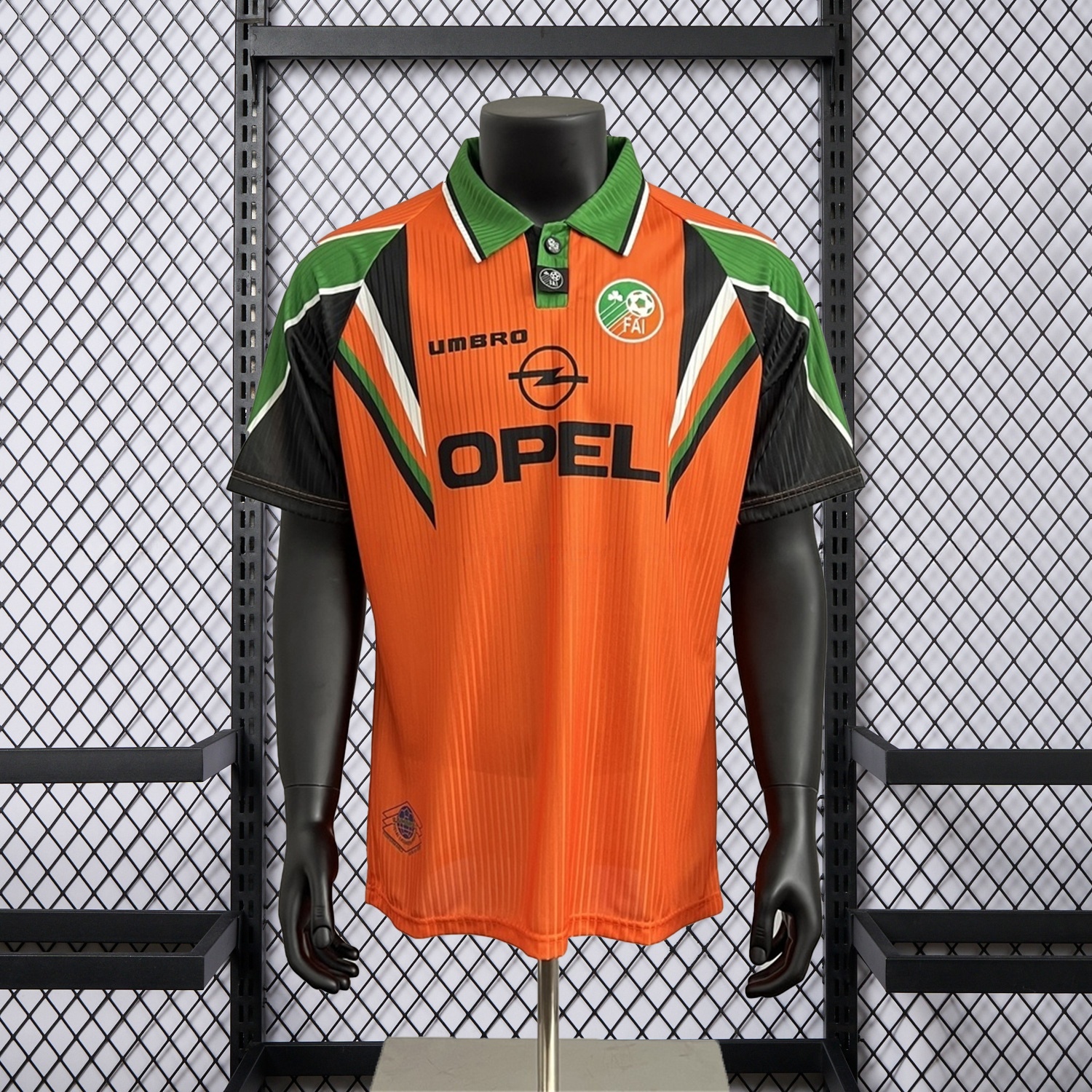 Retro Ireland 1996-97 Away Orange Jersey - ReplicasJersey
