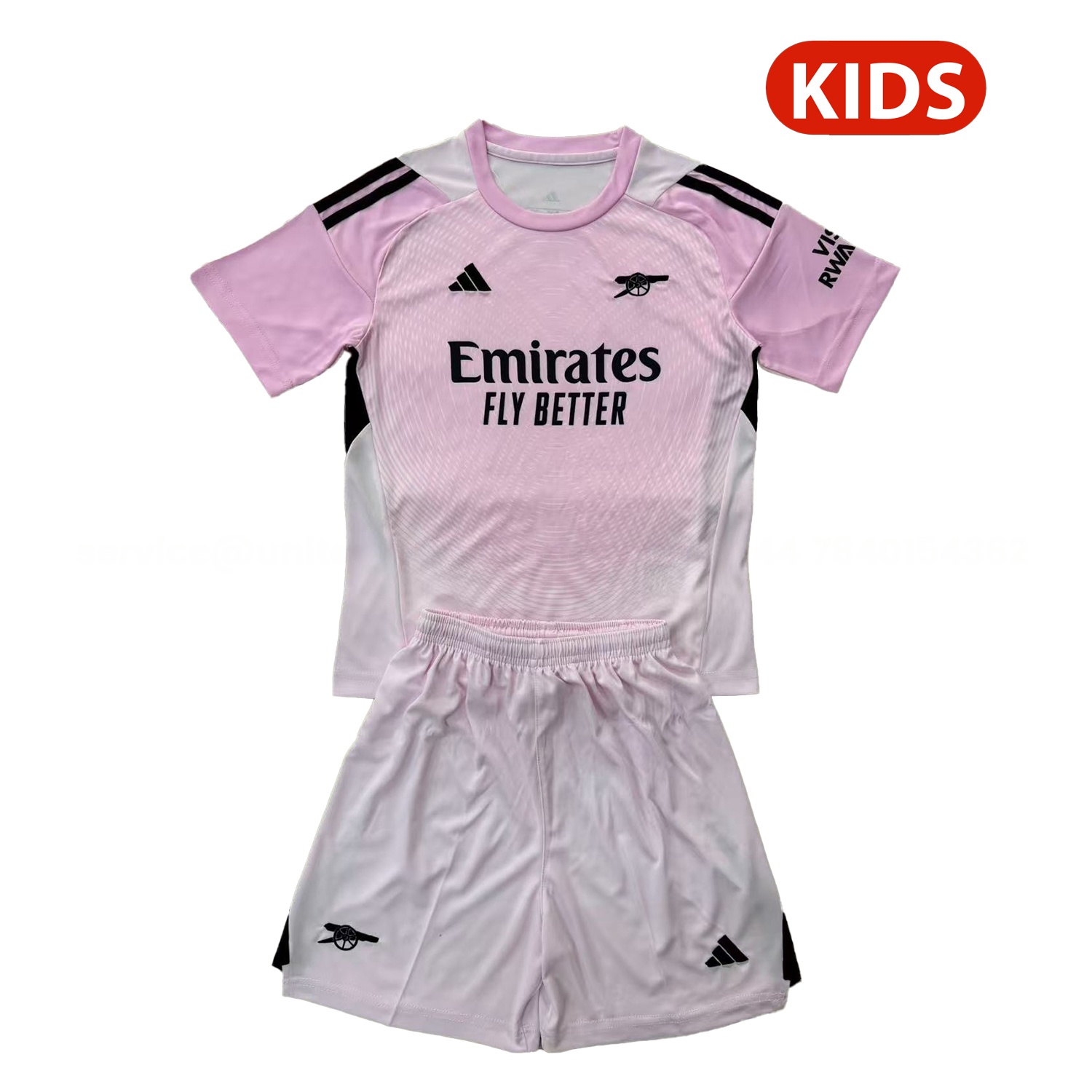 Arsenal 25-26 Light Pink Goalkeeper Kids Kit - ReplicasJersey