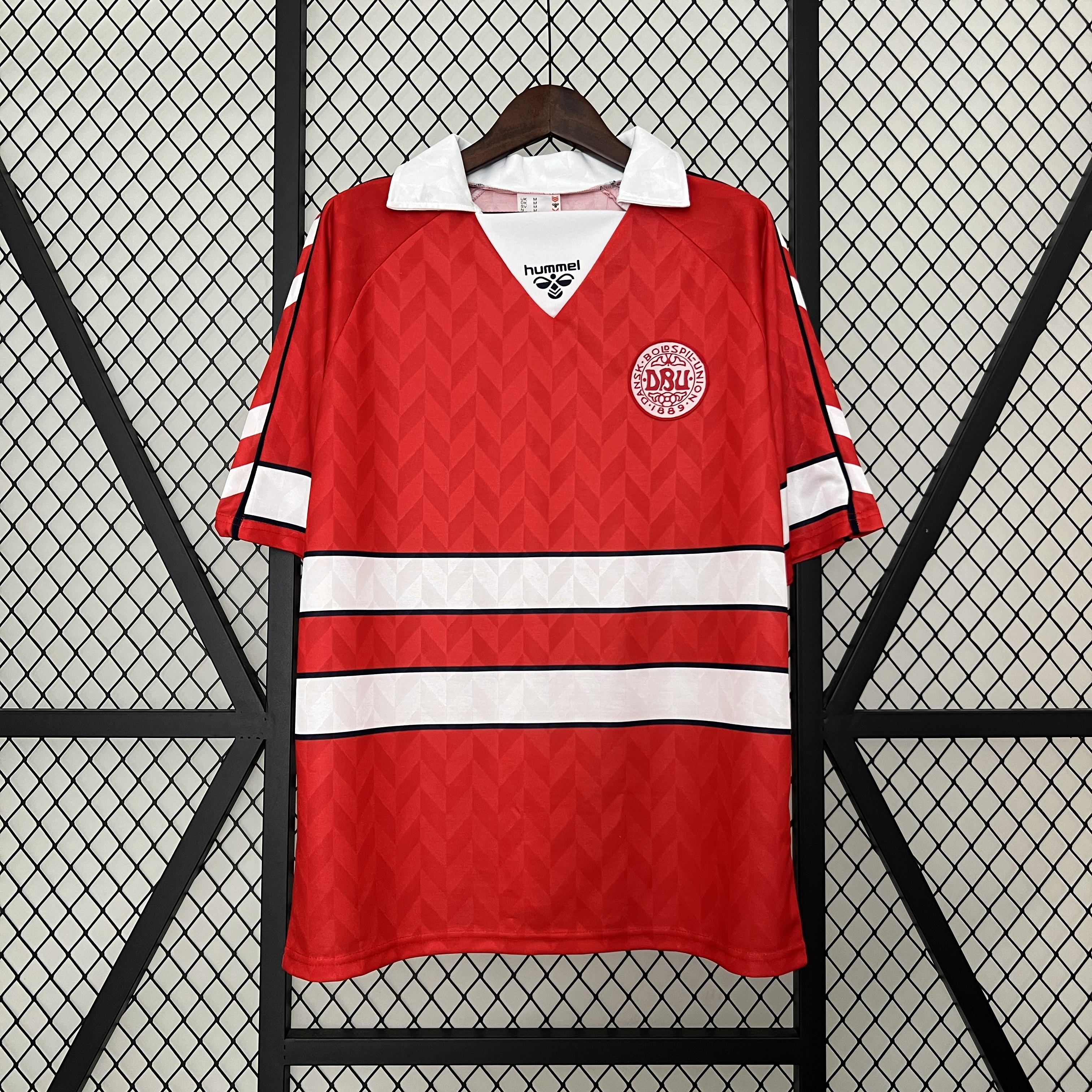 Retro Denmark 1988 Home Stadium Jersey - Fans Version - ReplicasJersey