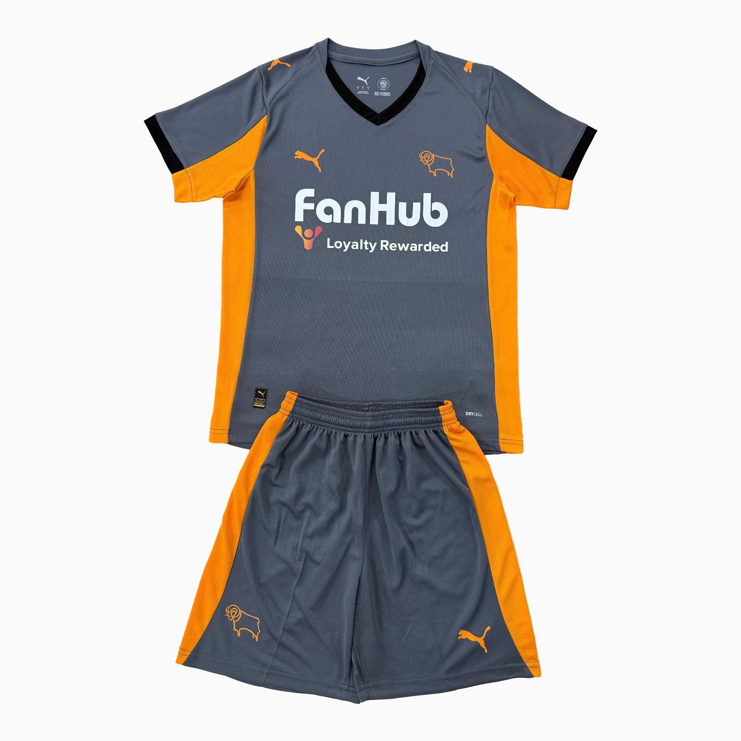 Derby County 25-26 Away Men's Adult Jersey Set - Fans Version - ReplicasJersey