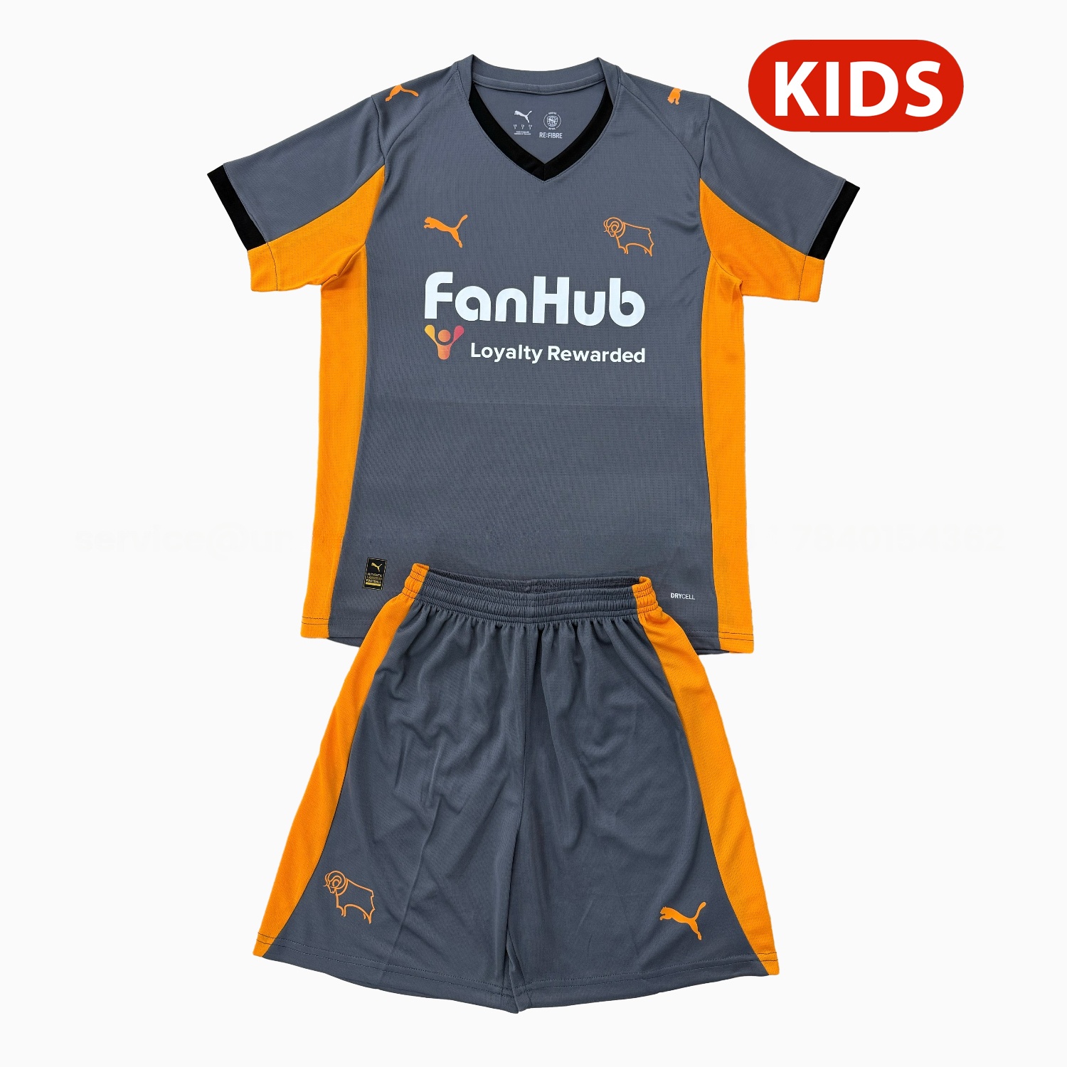 Derby County 25-26 Away Kids Kit - ReplicasJersey