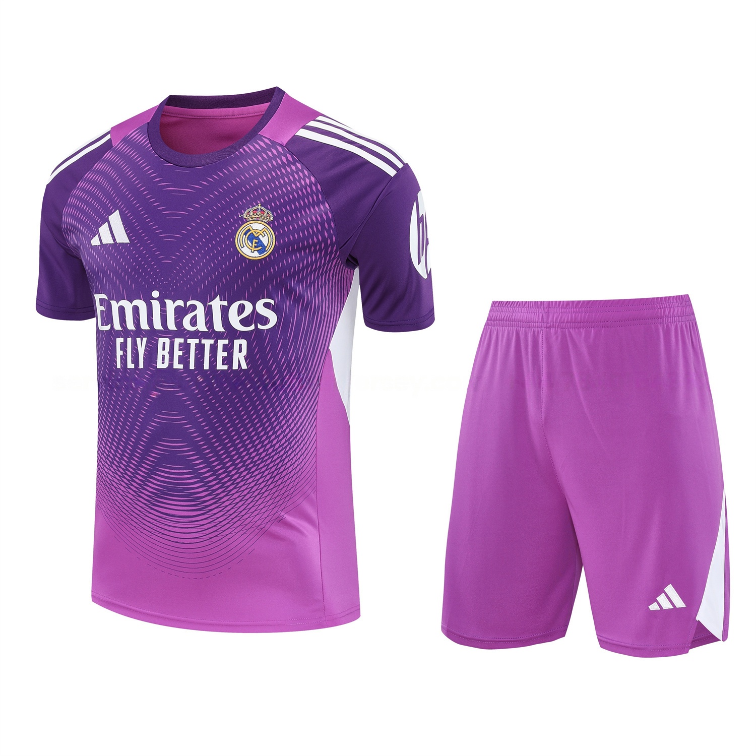 Real Madrid 25-26 Short-Sleeve Training Set - Purple Top & Purple Shorts - ReplicasJersey