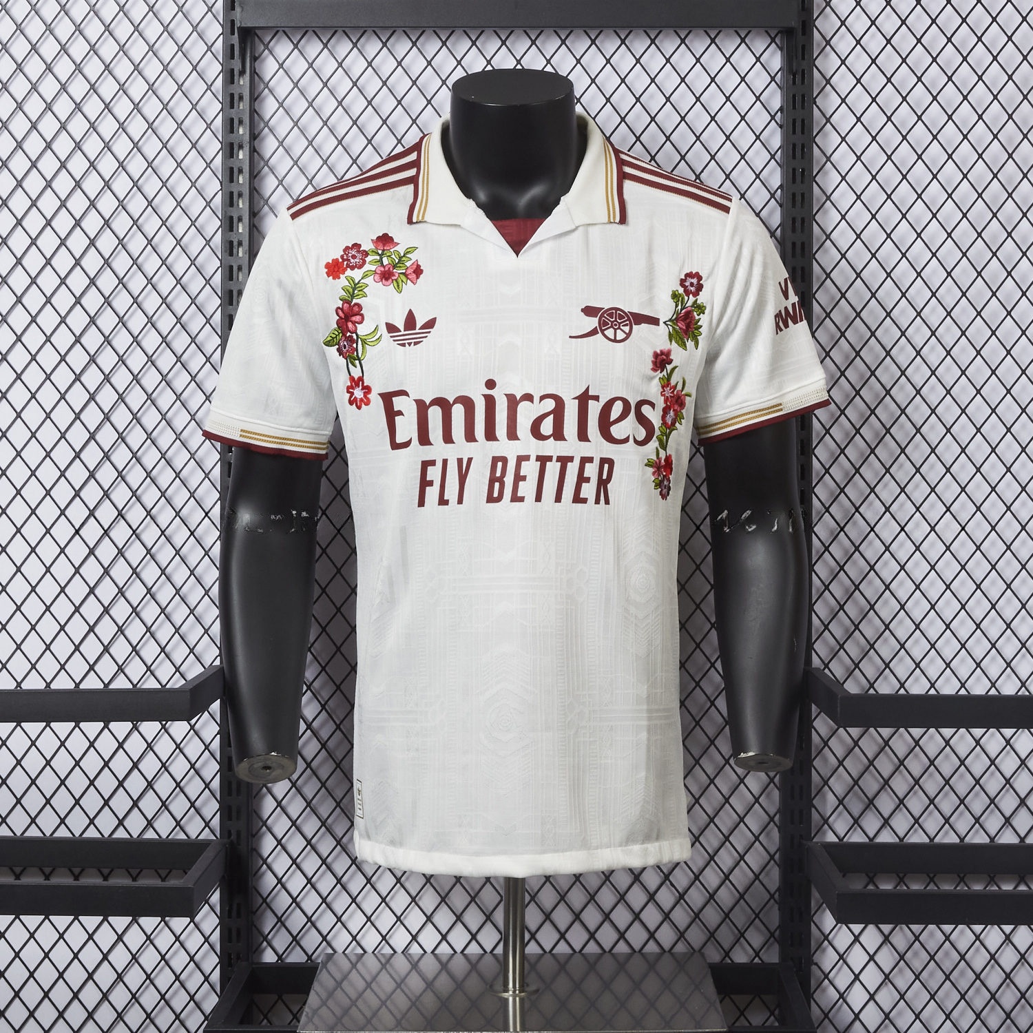 【Embroidered Flower Version】Arsenal 25-26 Third White Jersey - Player Version - ReplicasJersey