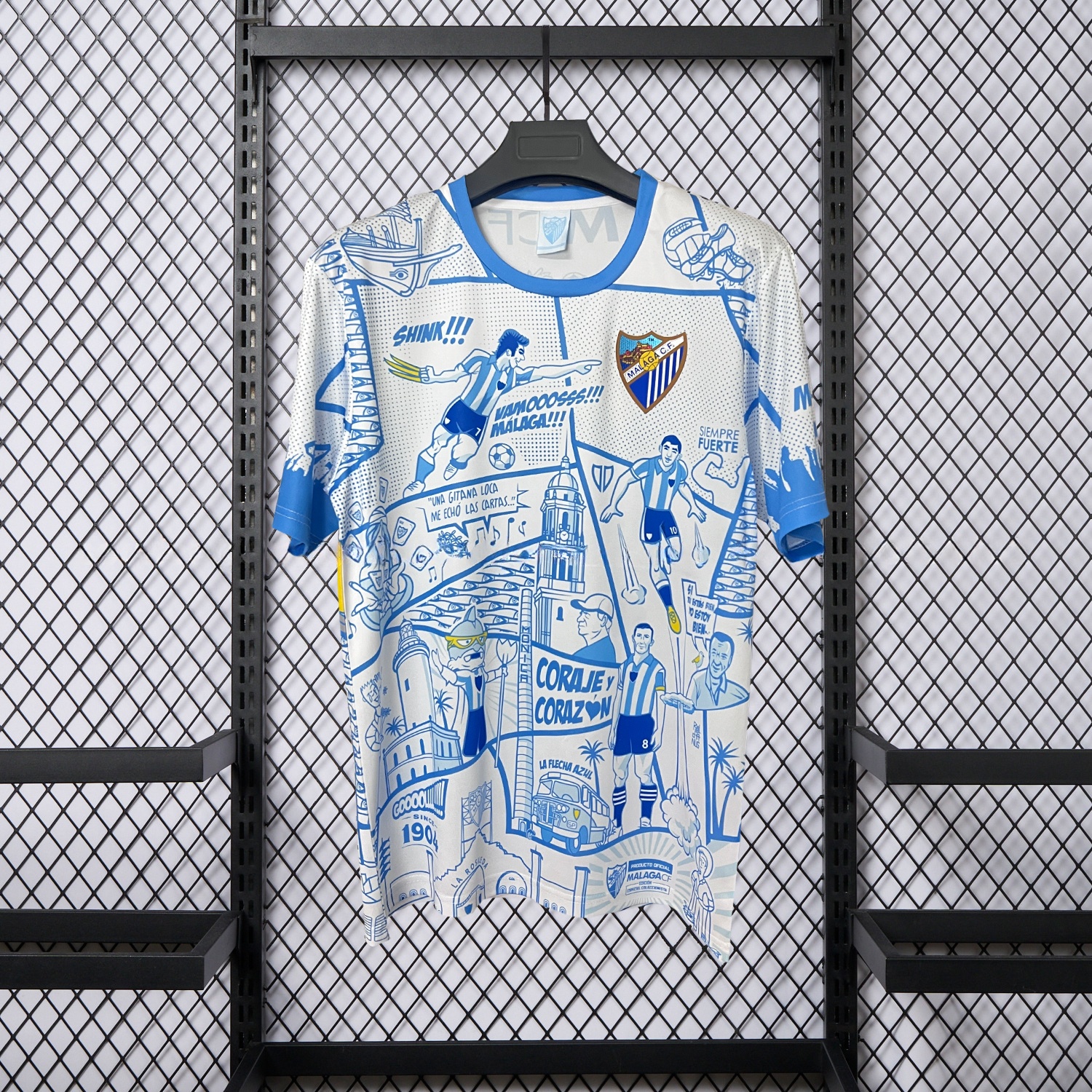Malaga 25-26 Blue Graffiti Special Edition Jersey - Fans Version - ReplicasJersey