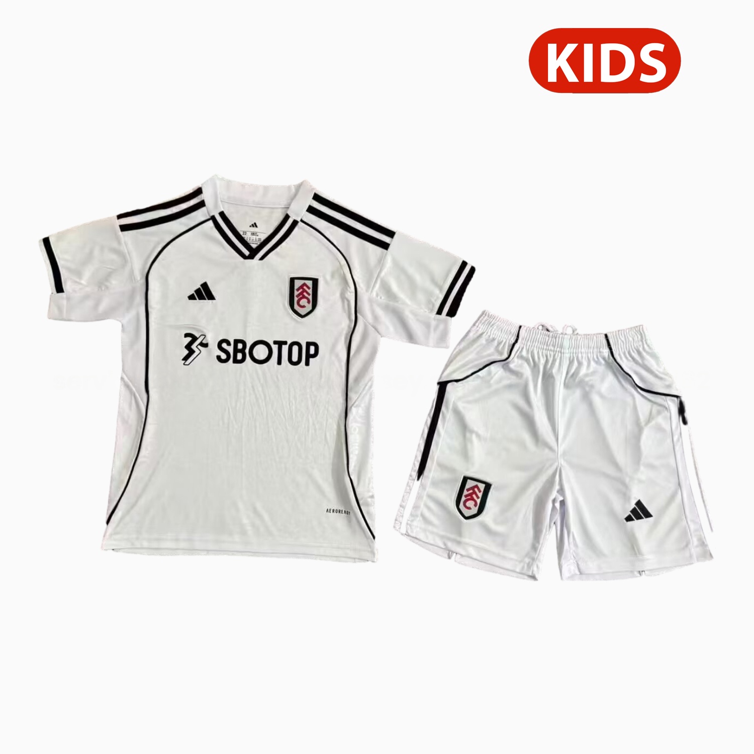 Fulham 25-26 Home Kids Kit - ReplicasJersey