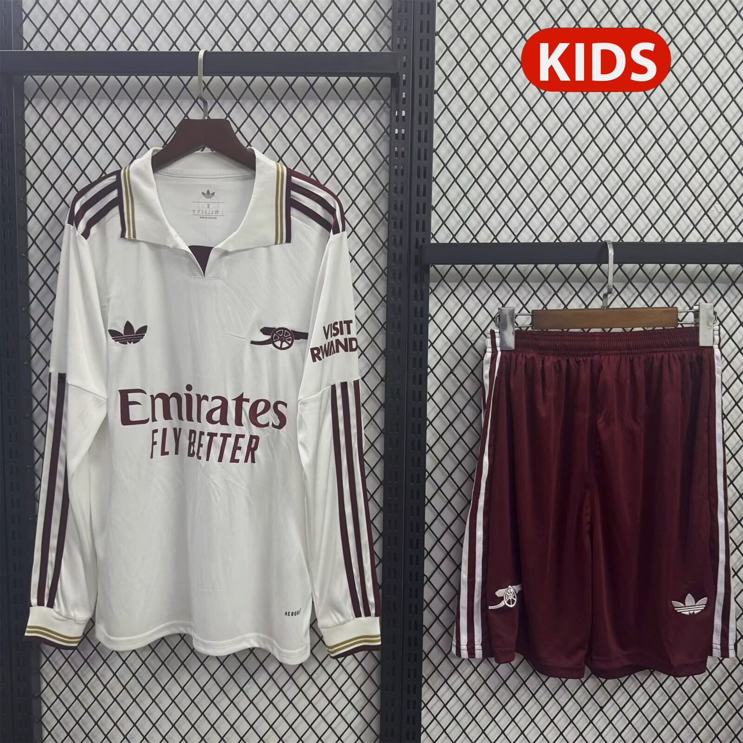 Arsenal 25-26 Third White Long Sleeves Kids Kit - ReplicasJersey