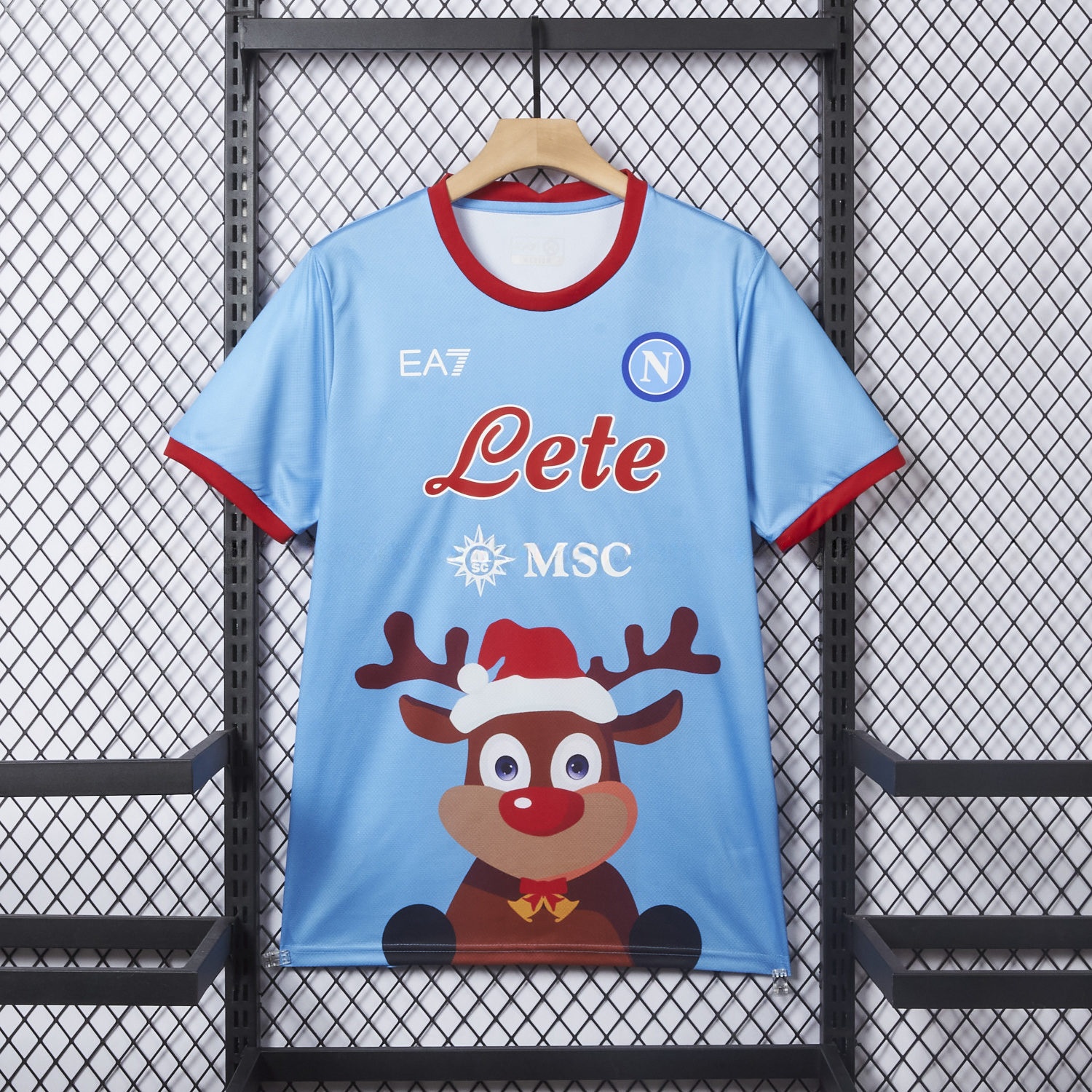 Napoli 25-26 Blue Christmas Elk Special Edition Jersey - Fans Version - ReplicasJersey