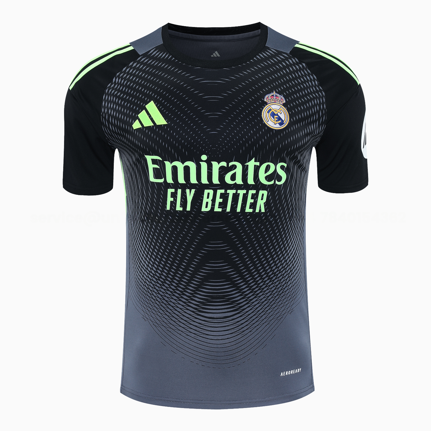 Real Madrid 25-26 Short-Sleeve Training Set - Deep Gray Top & Gray Shorts - ReplicasJersey
