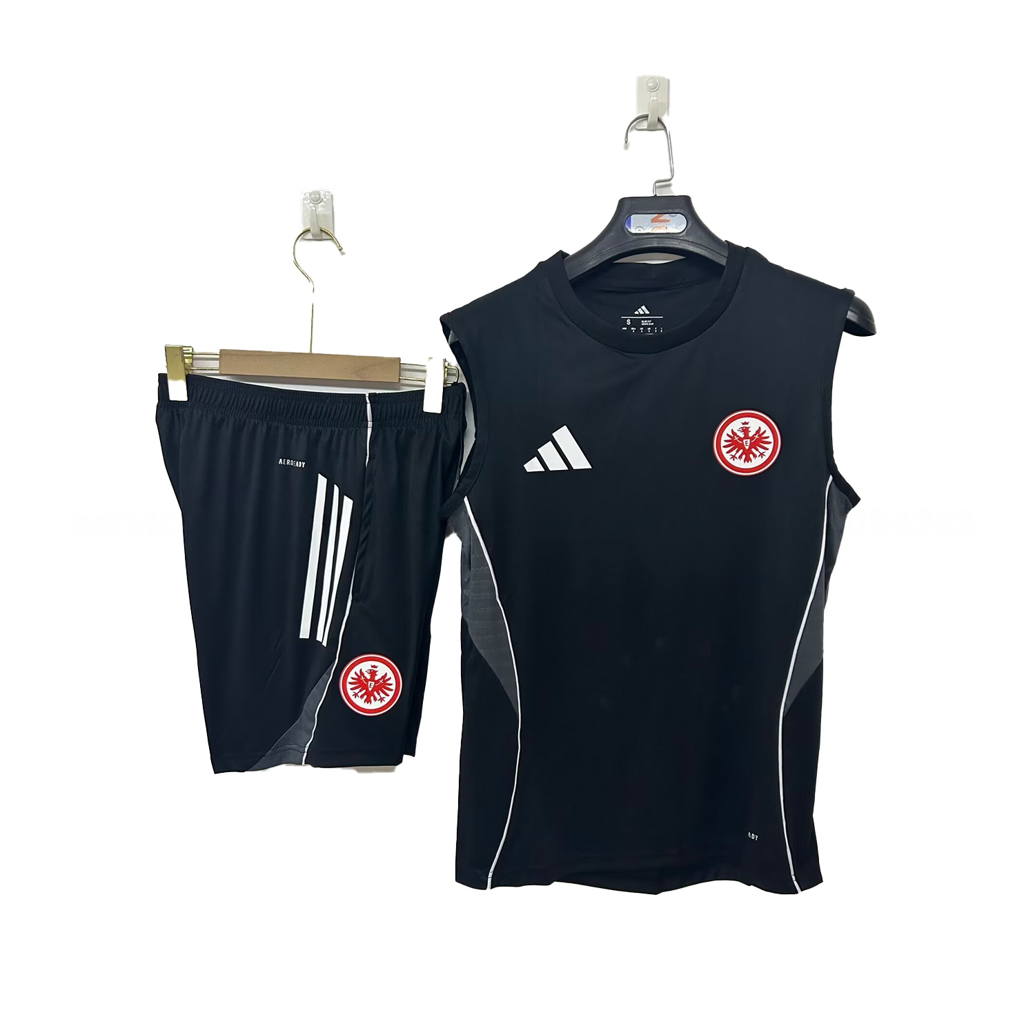 Frankfurt 25-26 Vest Training Set - Black Vest & Black Short - ReplicasJersey