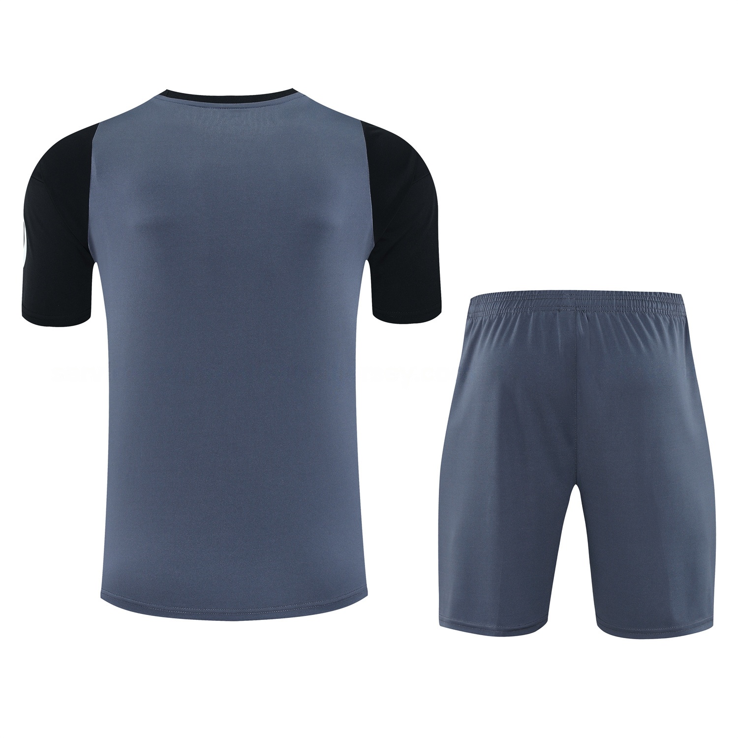 Real Madrid 25-26 Short-Sleeve Training Set - Deep Gray Top & Gray Shorts - ReplicasJersey