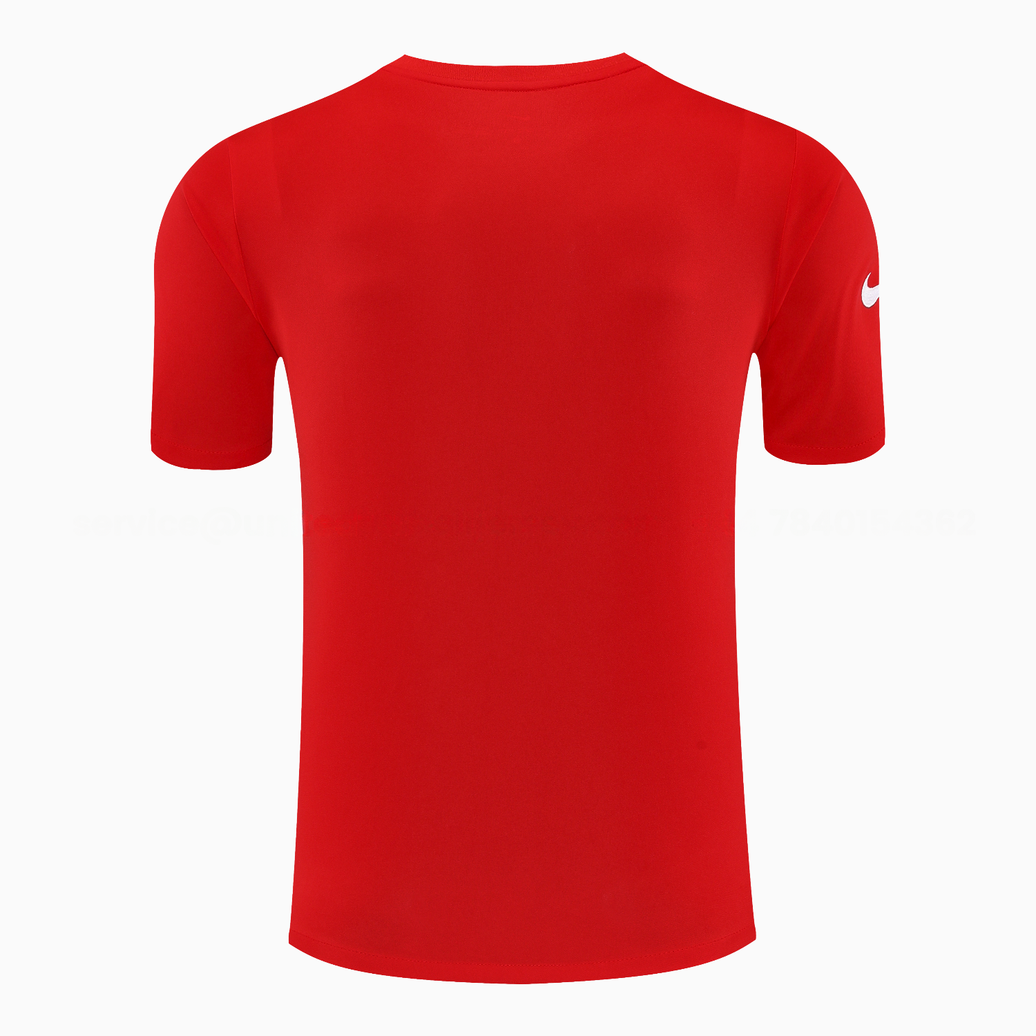 Atletico Madrid Short-Sleeve Training Set - Red White Top & Blue Shorts - ReplicasJersey