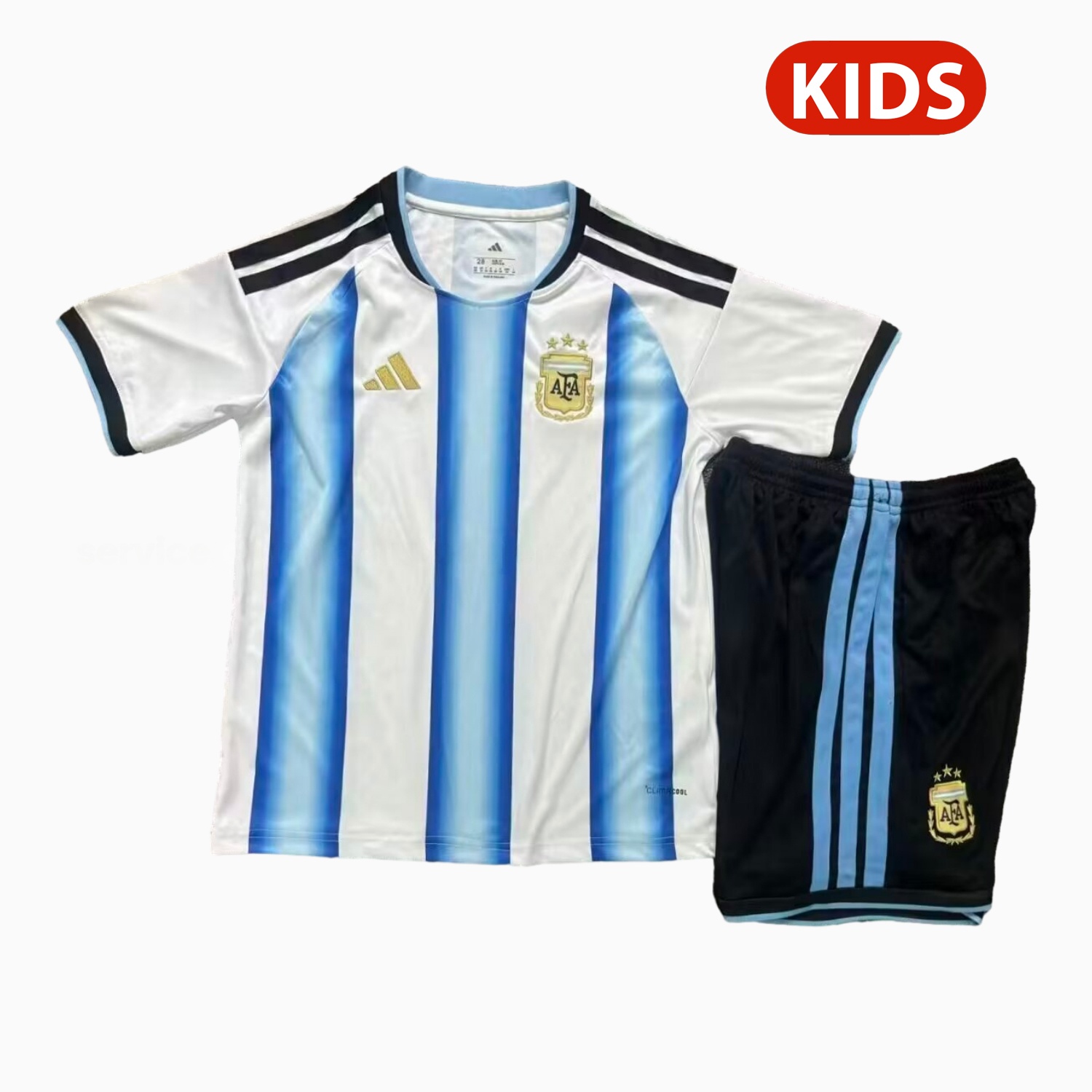 Argentina 25-26 Home (Informal-release Version) Kids Kit - ReplicasJersey