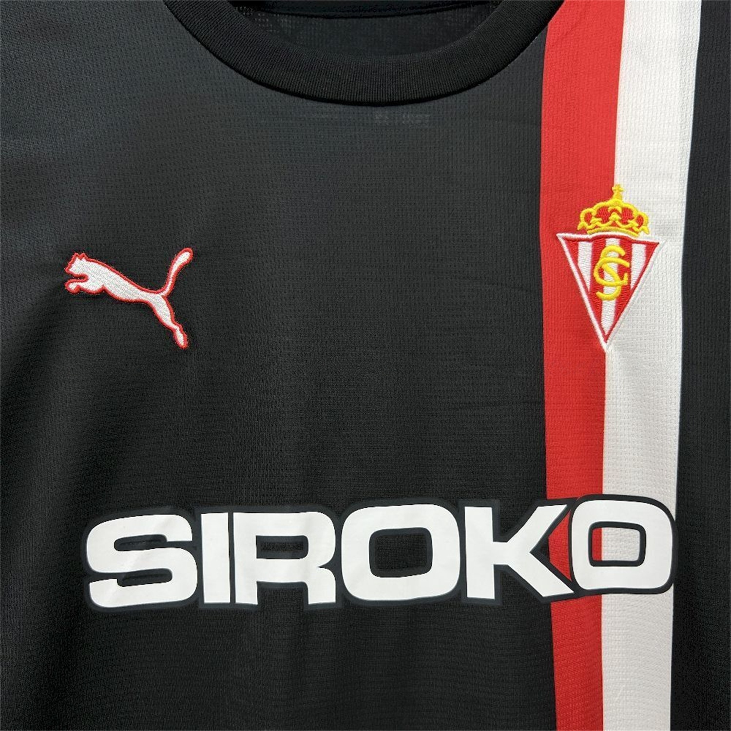 Sporting Gijon 25-26 Away Black Jersey - Fans Version - ReplicasJersey