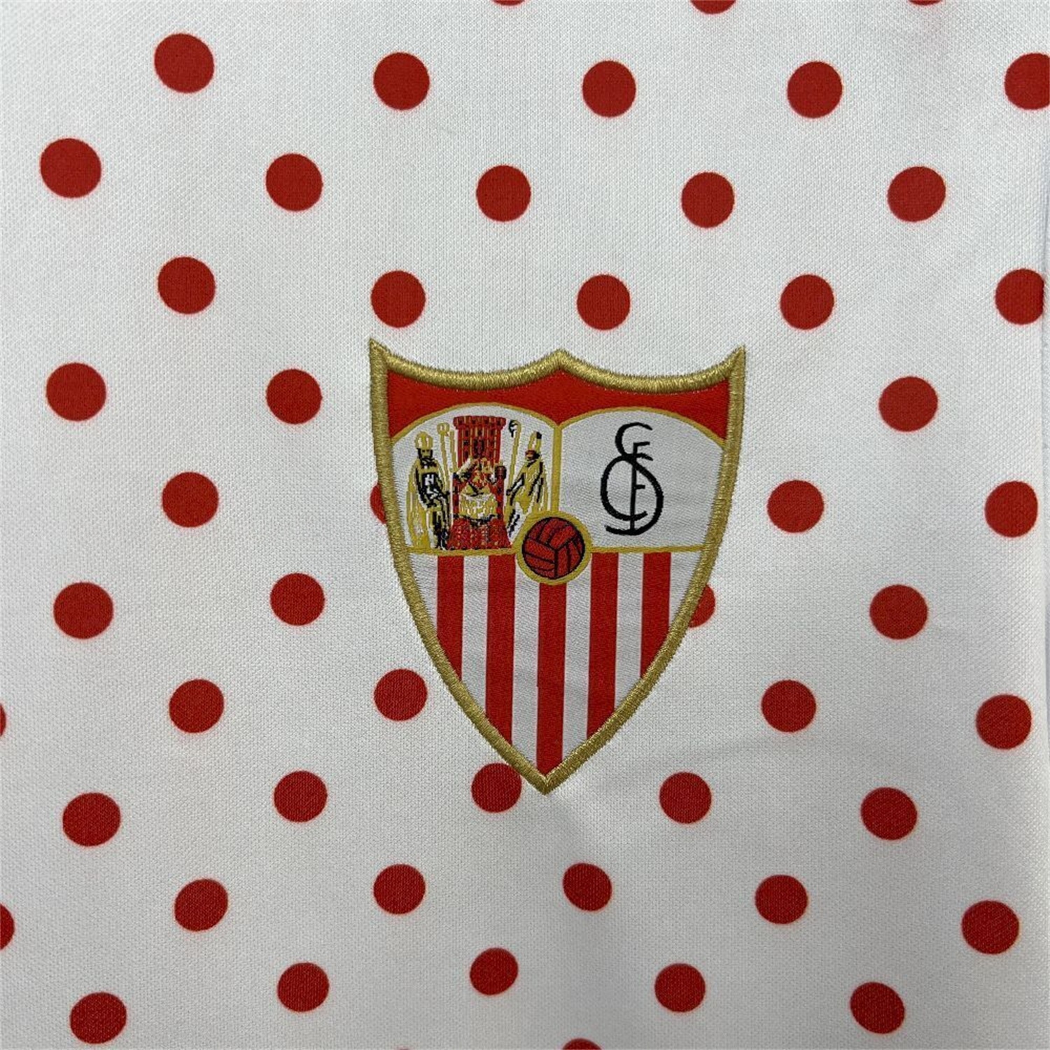 Sevilla 25-26 Red Points White Training Jersey - Fans Version - ReplicasJersey