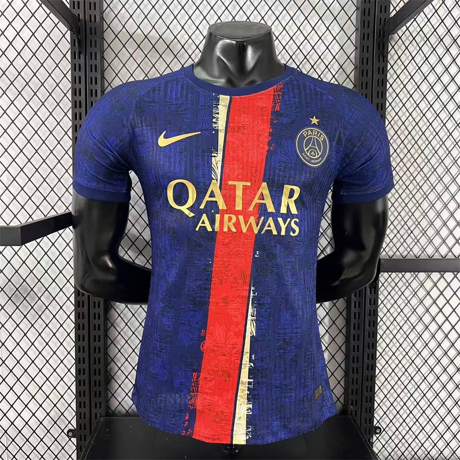 Paris Saint-Germain PSG 25-26 Red Slash Blue Special Jersey - Player Version - ReplicasJersey