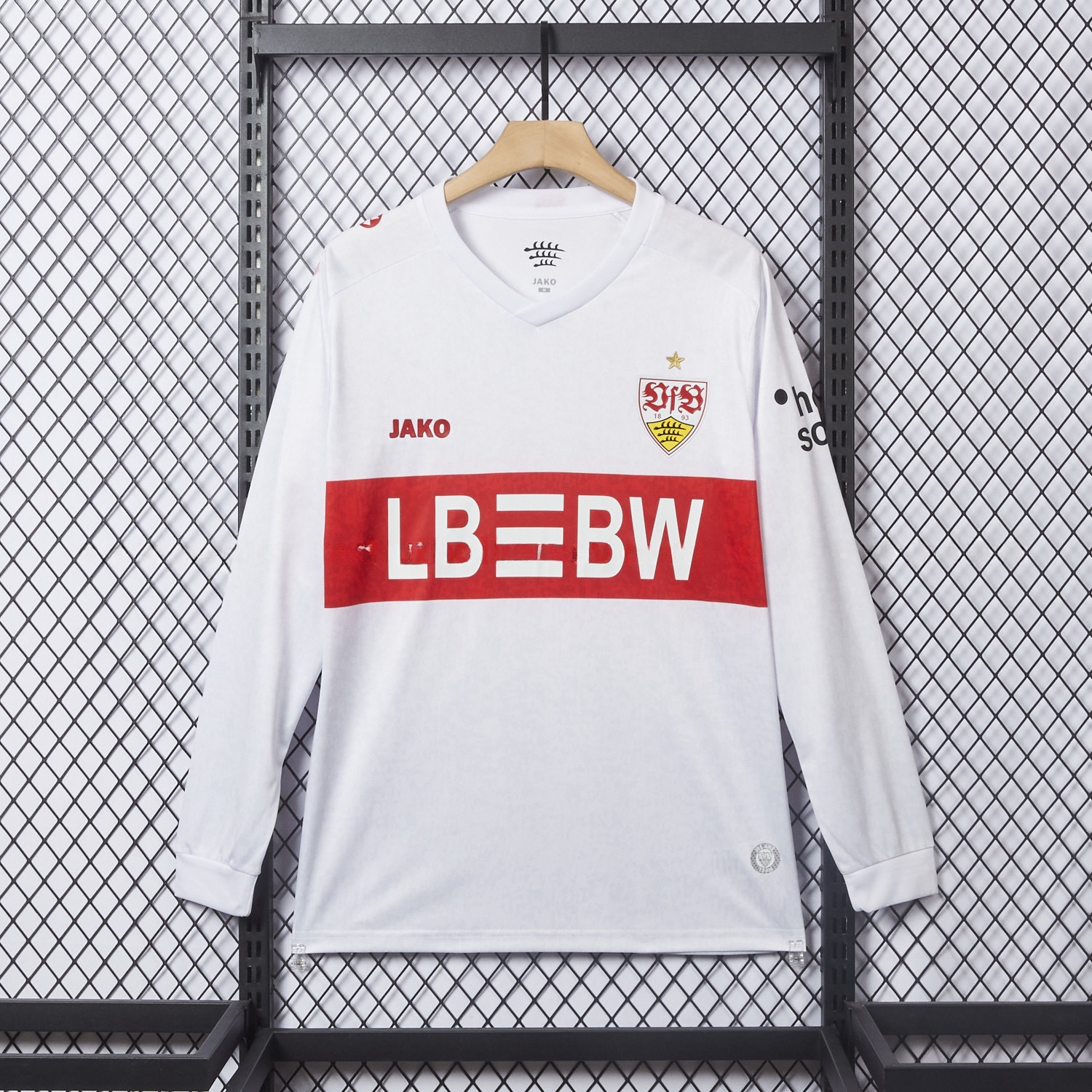 VfB Stuttgart 25-26 European Home Long Sleeves Jersey - Fans Version - ReplicasJersey