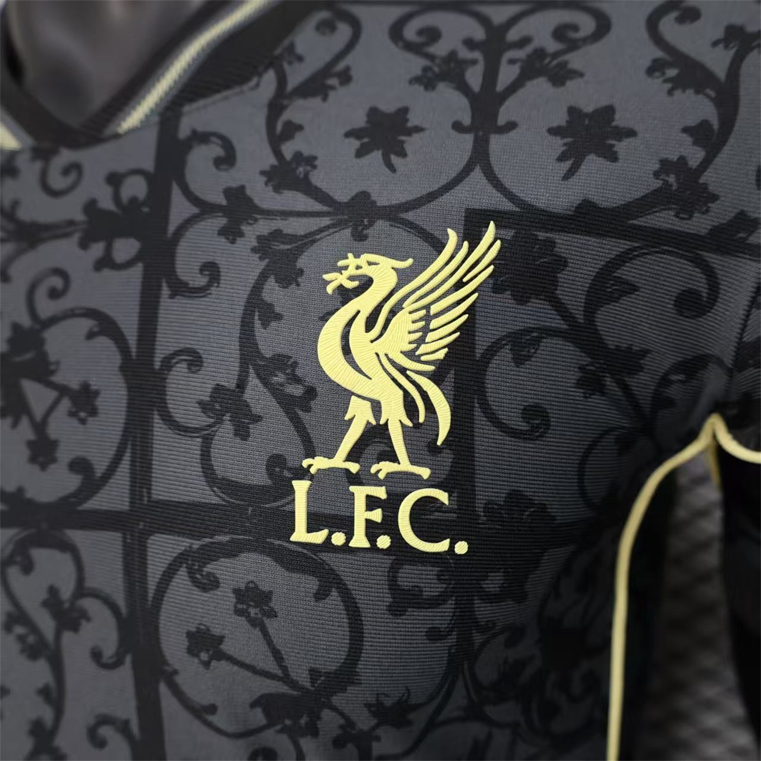 Liver.pool 25-26 Black Floral Pattern Special Jersey - Player Version - ReplicasJersey