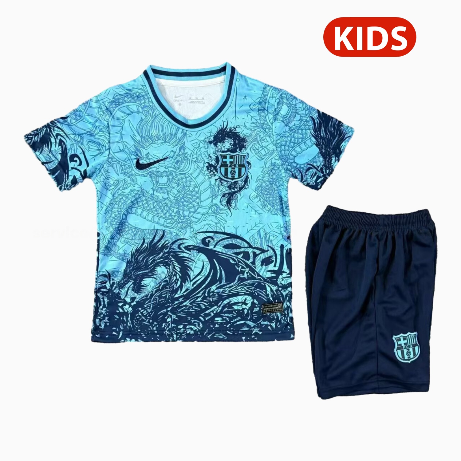 Barcelona 25-26 Blue Dragon Special Kids Kit - ReplicasJersey