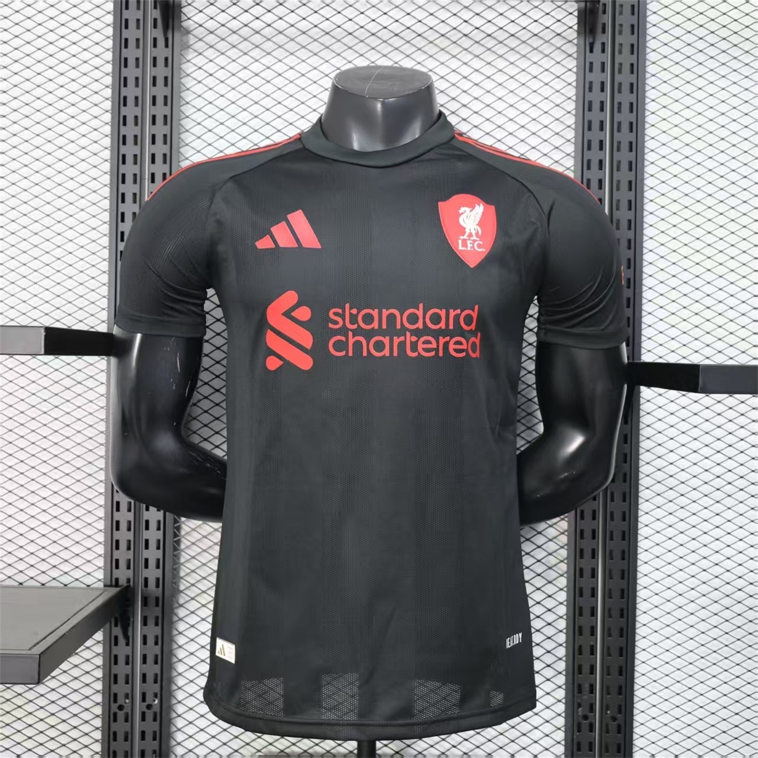 Liver.pool 25-26 Black Special Whit Red Sponsor Jersey - Player Version - ReplicasJersey