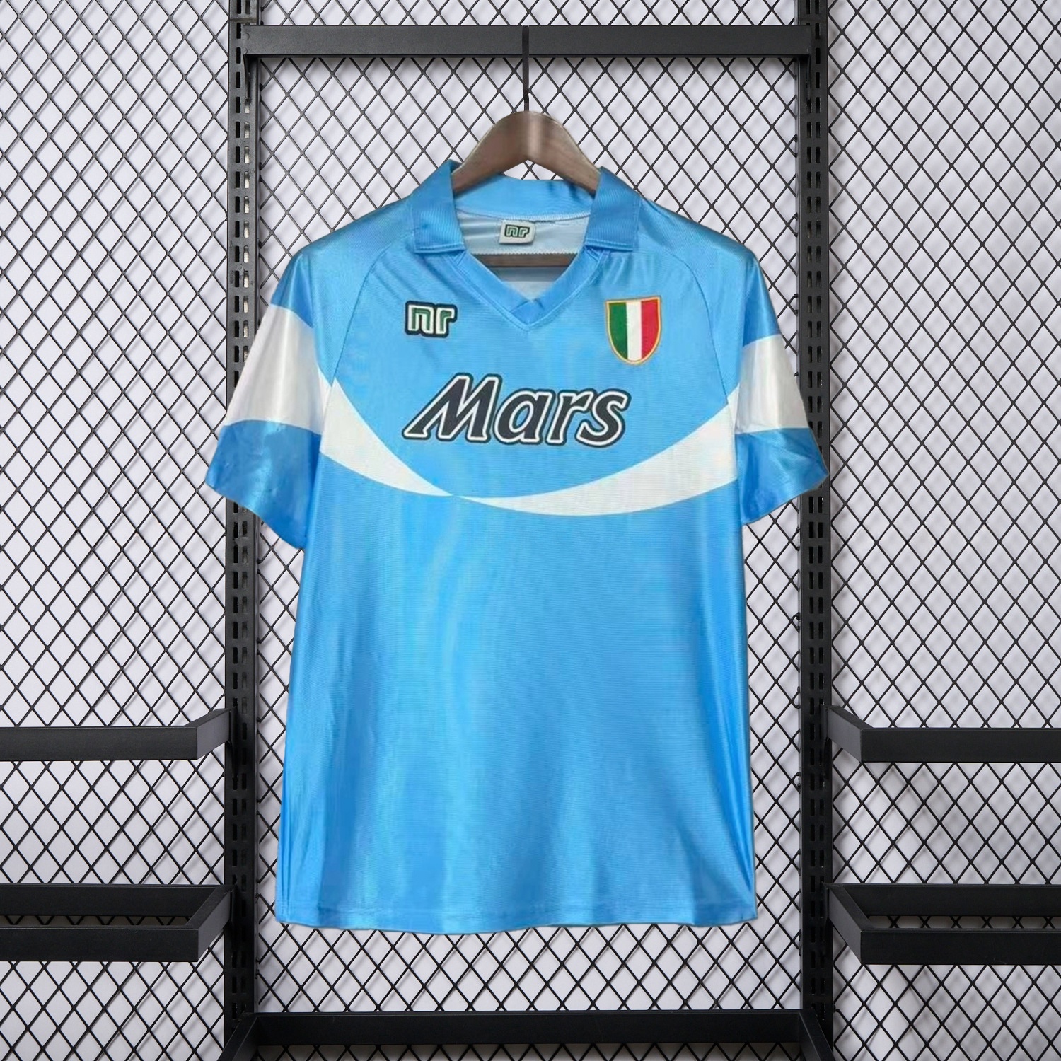 Retro Napoli 1990-91 Home 2 Sky Blue And White Jersey - ReplicasJersey