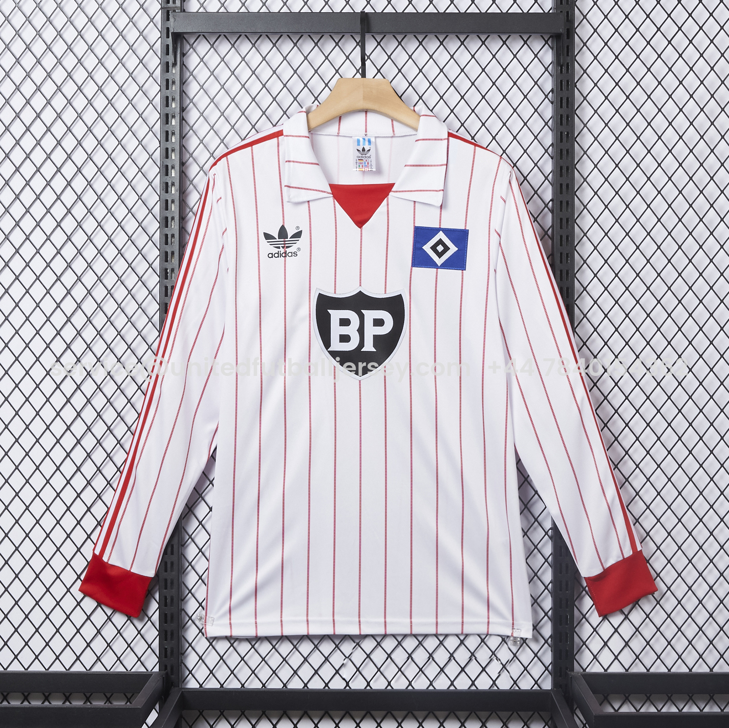 Retro Hamburger SV 1982-83 Home Long Sleeves Jersey - ReplicasJersey