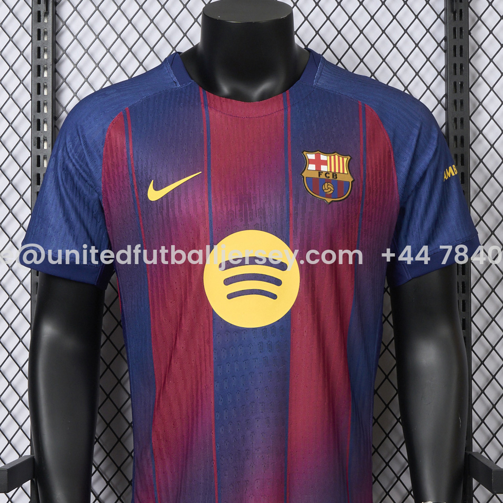 【Yamal Special Font】Barcelona 25-26 Home Jersey - Player Version - ReplicasJersey