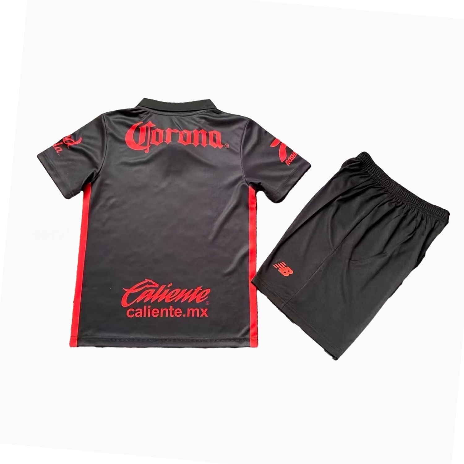 Toluca 25-26 Third Black Kids Kit - ReplicasJersey